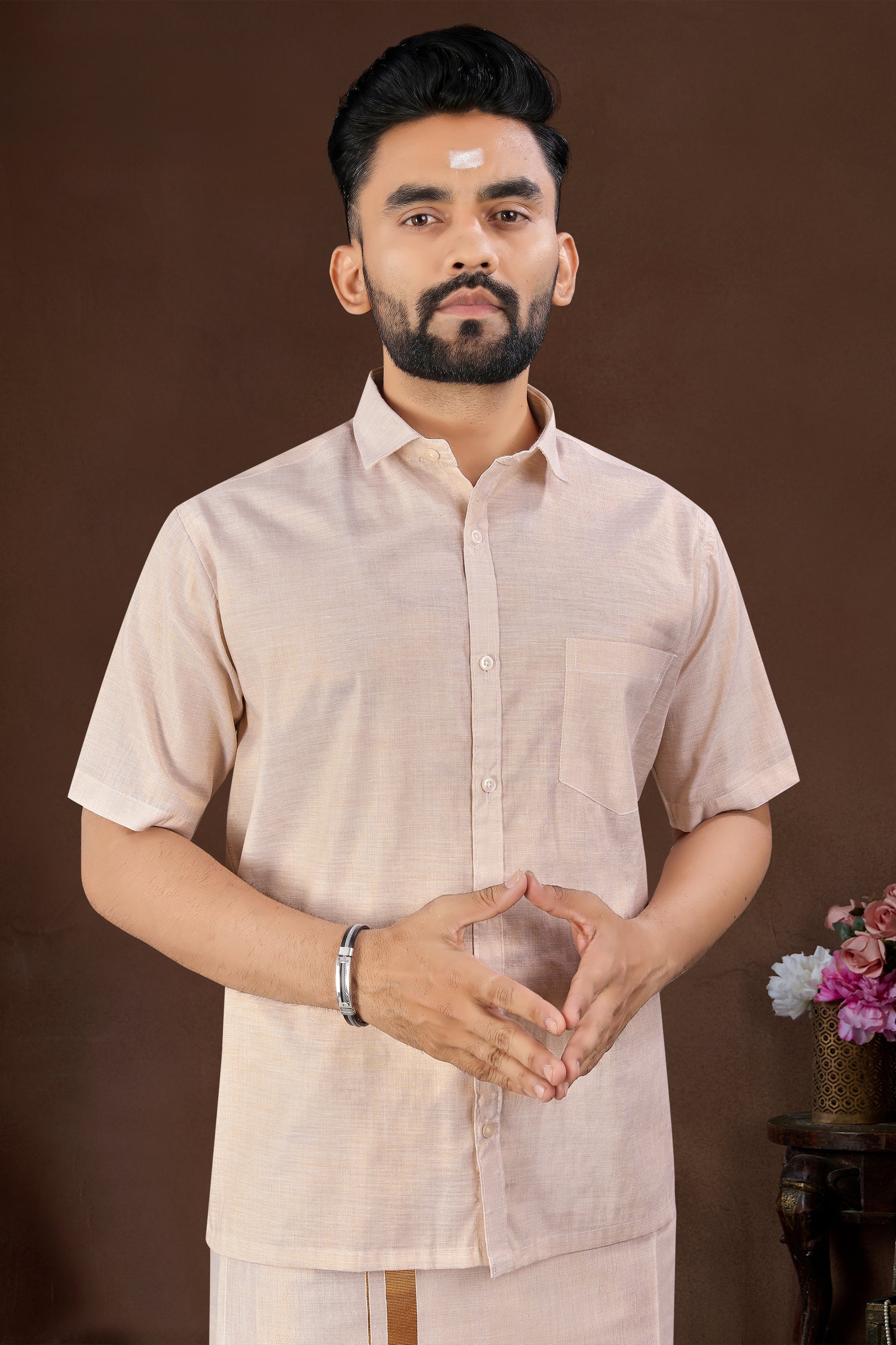 Mens Silk Dhoti Set