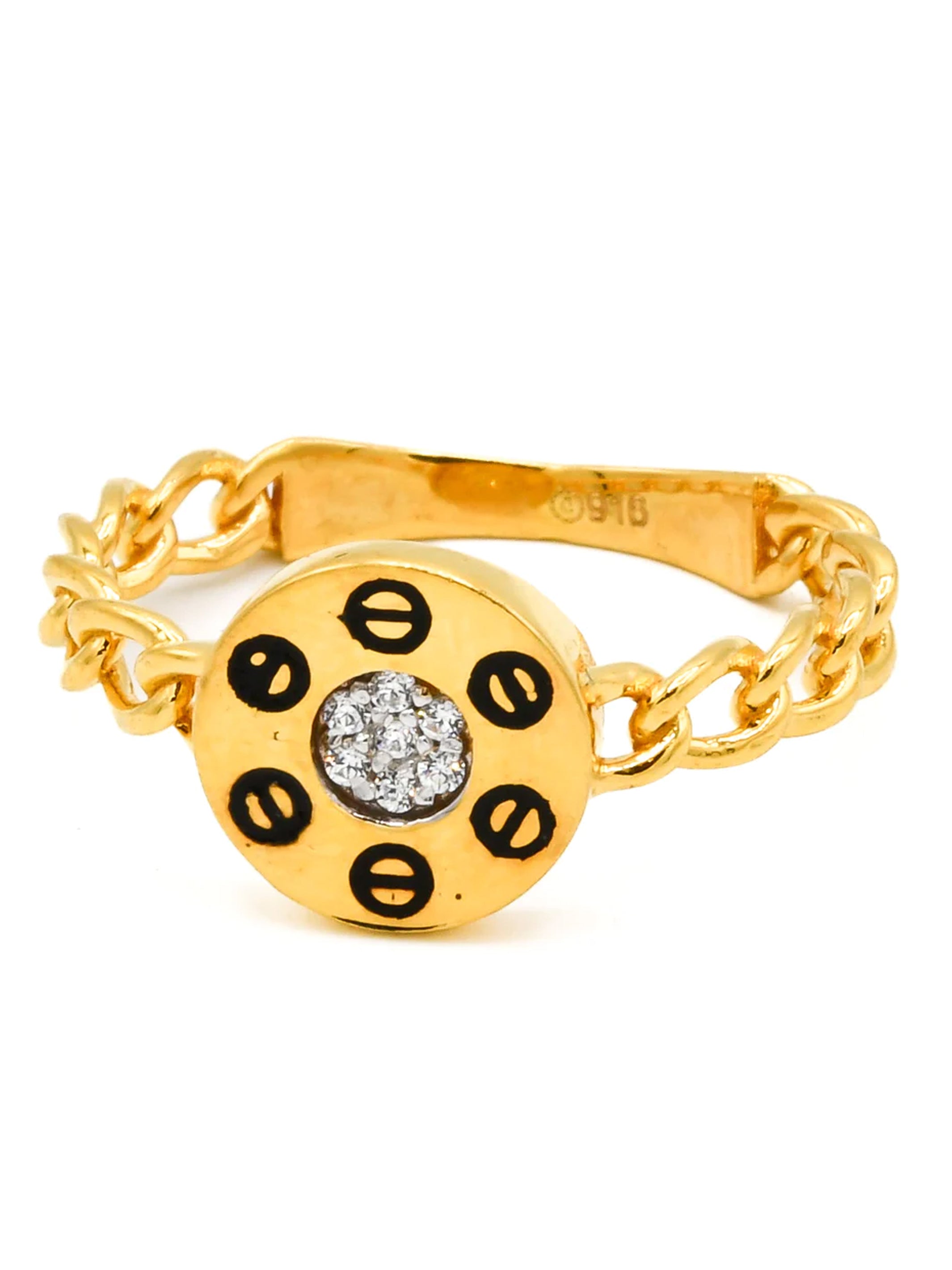 22ct Gold CZ Ladies Ring - Roop Darshan