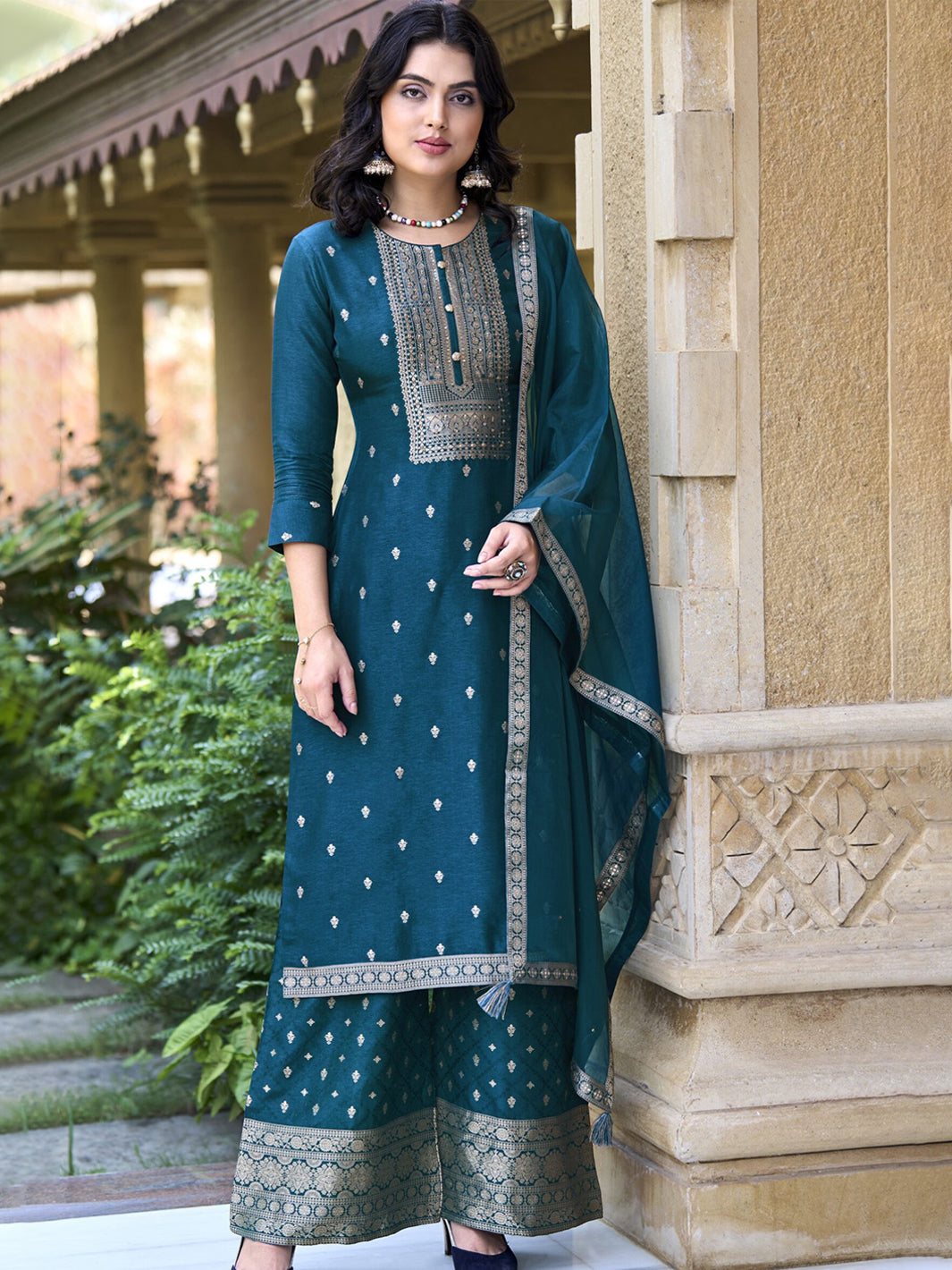 Rajshree Palazzo Suit - Roop Darshan