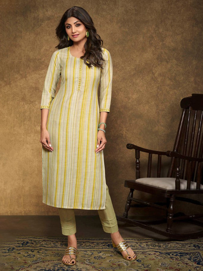 Samya Silk Printed Kurti With Pant - Roop Darshan