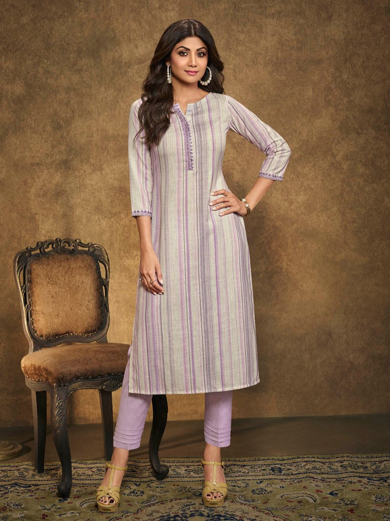 Samya Silk Printed Kurti With Pant - Roop Darshan