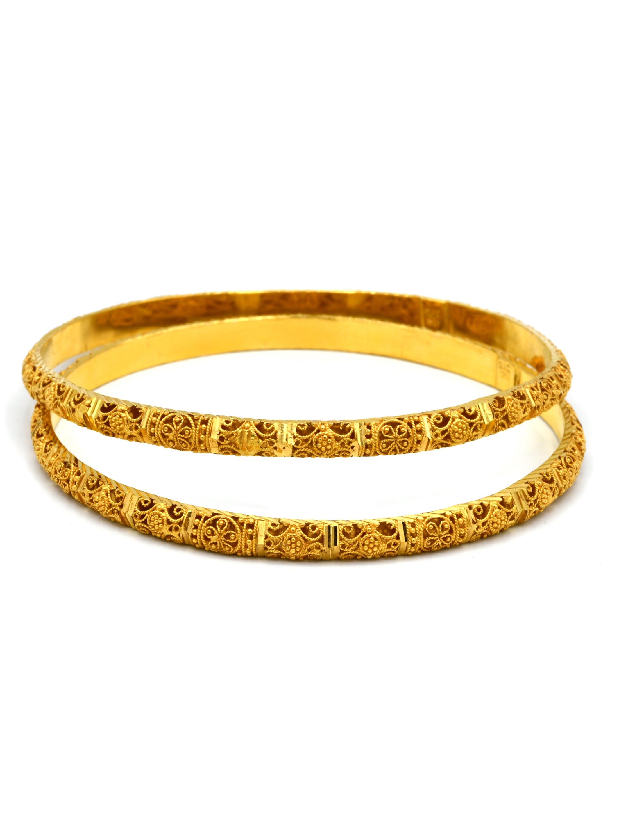 21ct Gold 2 Piece Bangle - Roop Darshan