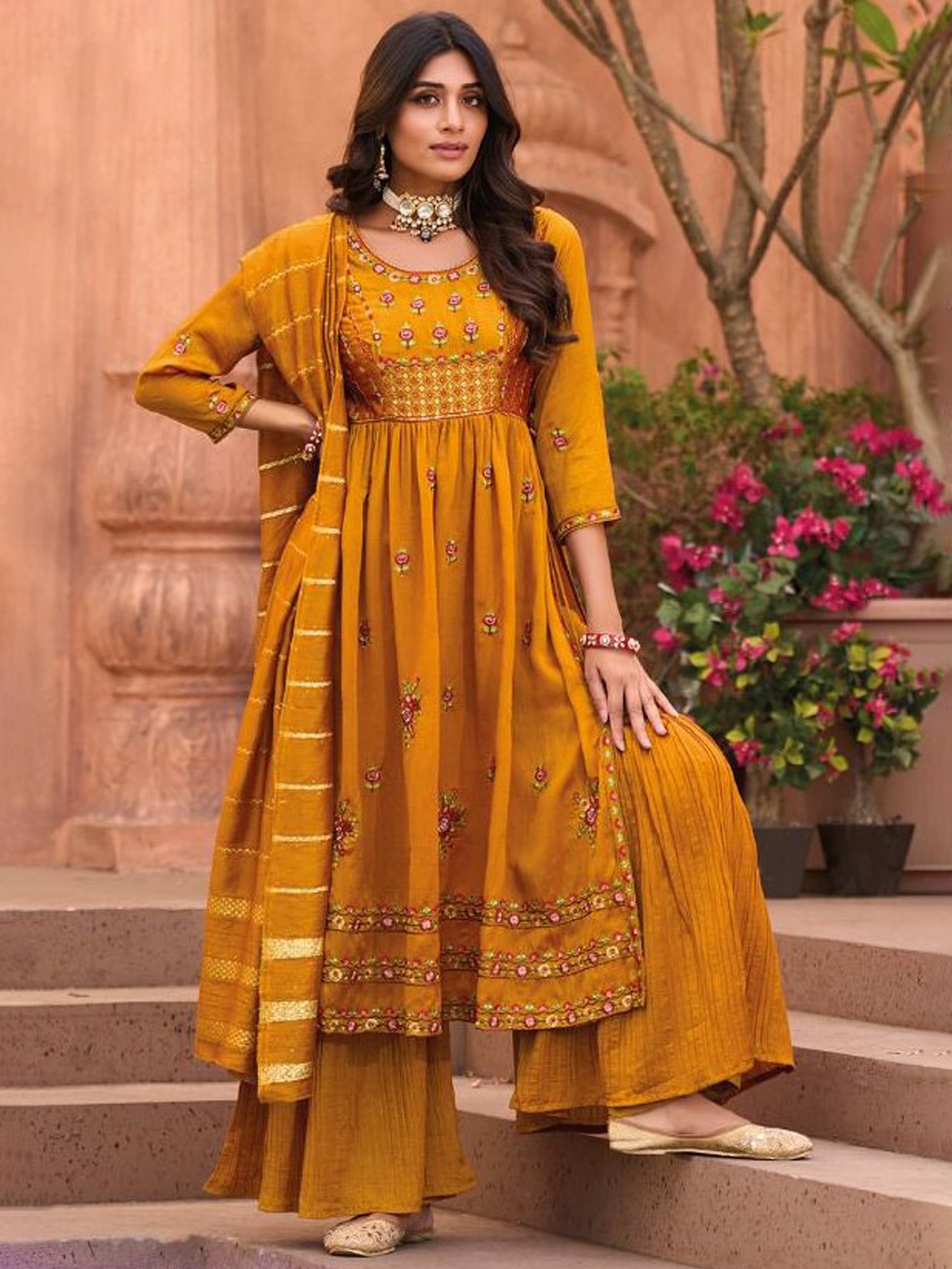 Ziya Naira Cut Palazzo Suit - Roop Darshan