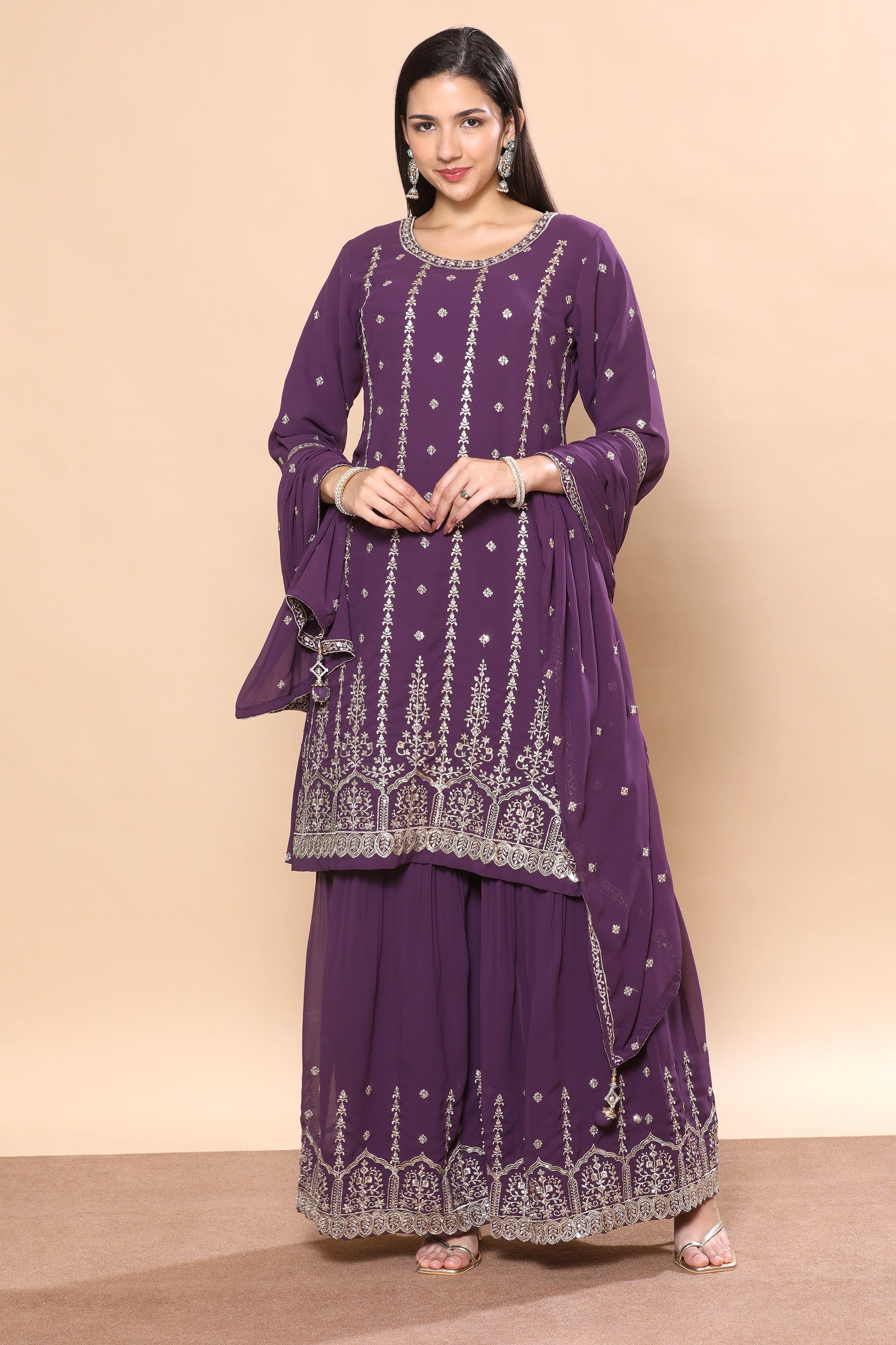 Safina Palazzo Suit - Roop Darshan