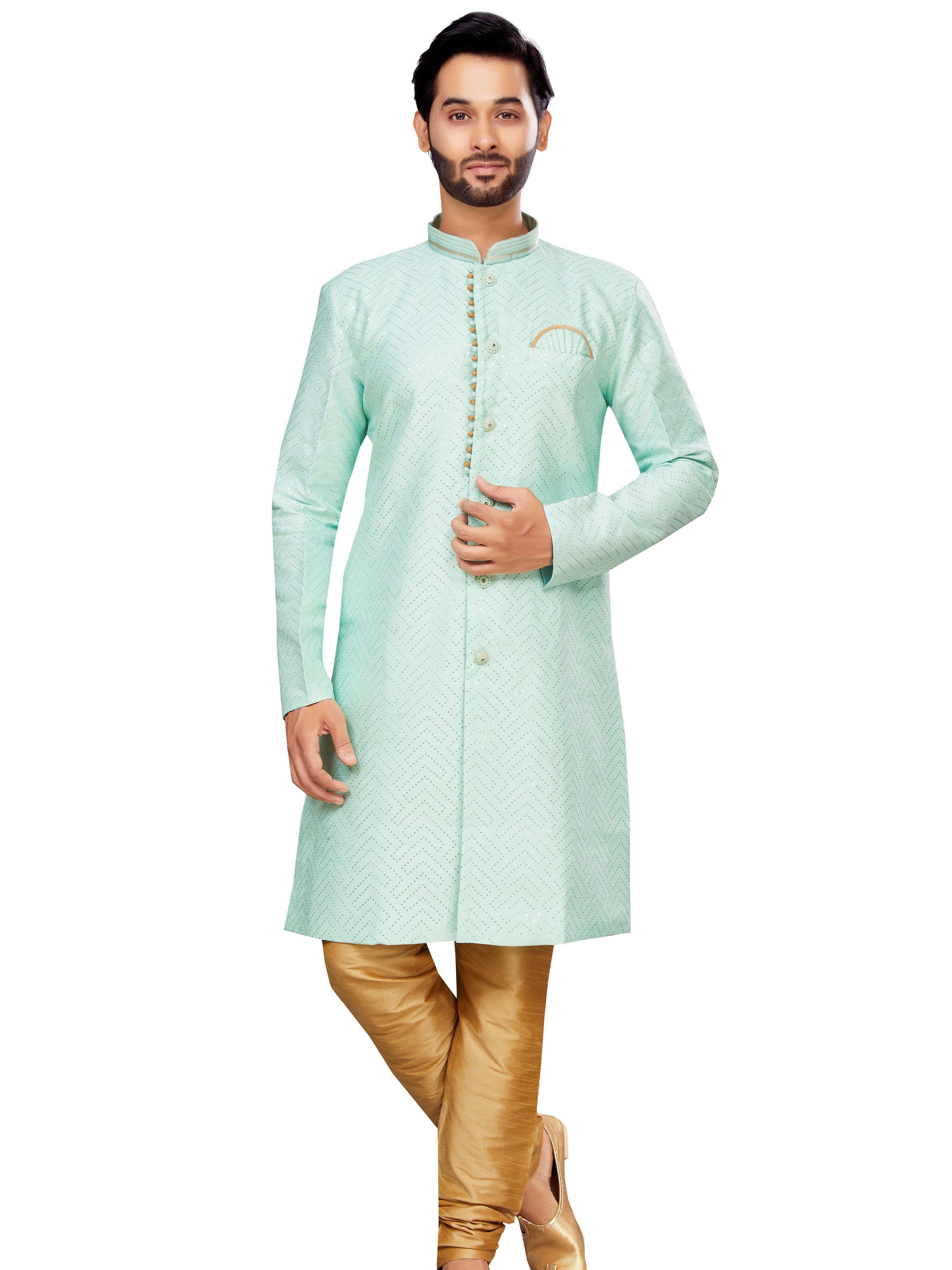 Mens Embroidered Kurta Payjama - Roop Darshan