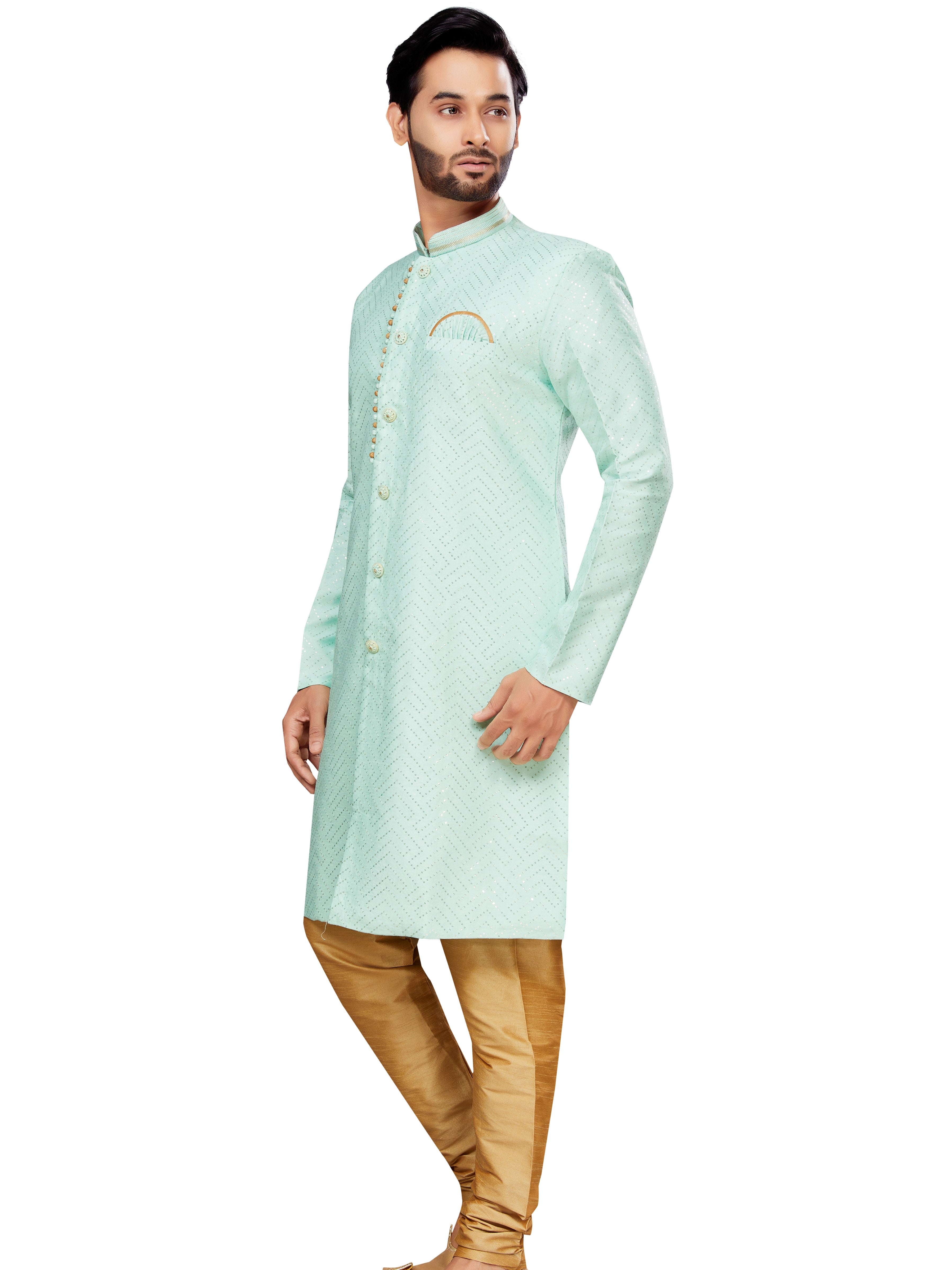 Mens Embroidered Kurta Payjama - Roop Darshan