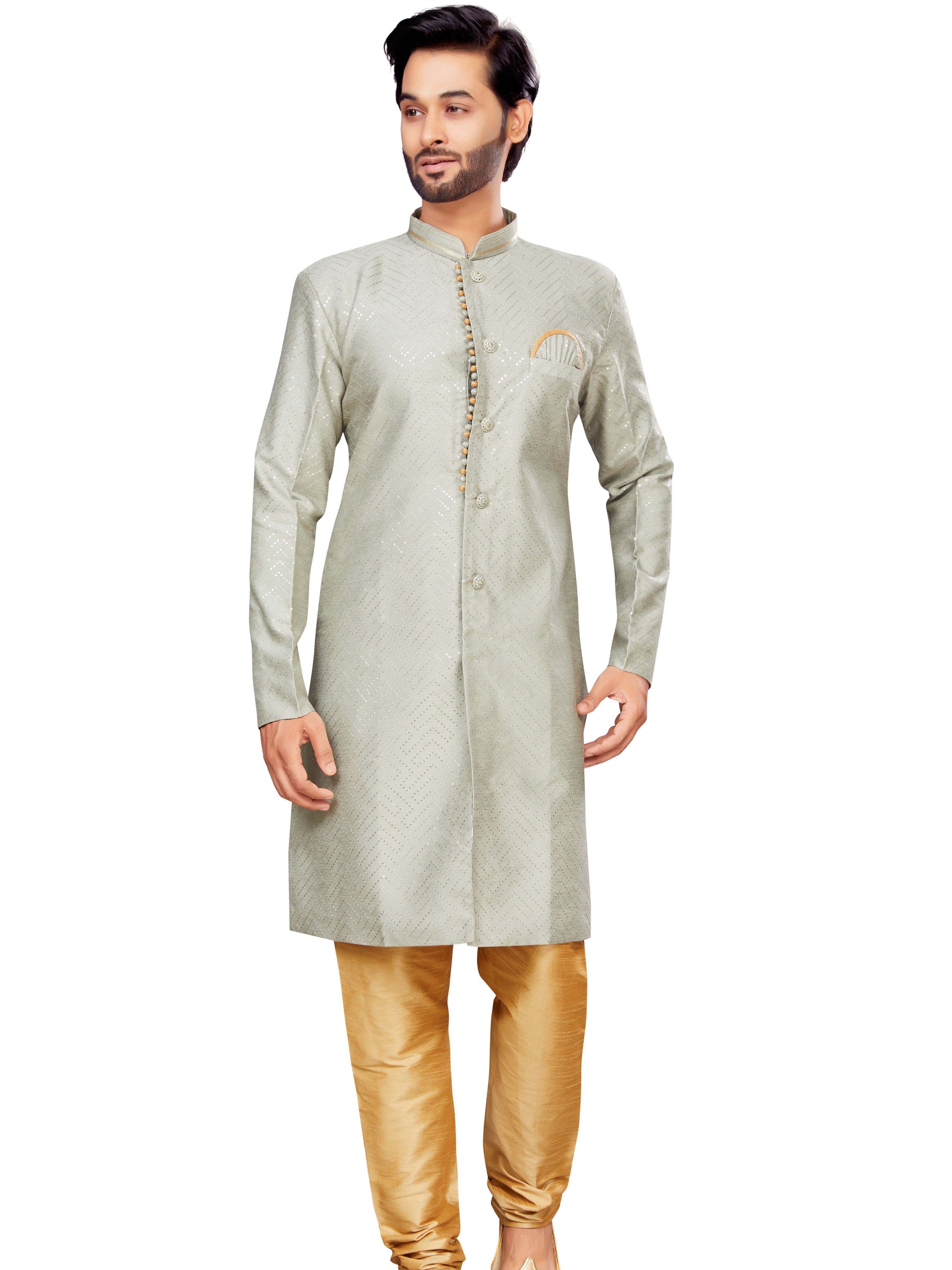 Mens Embroidered Kurta Payjama - Roop Darshan