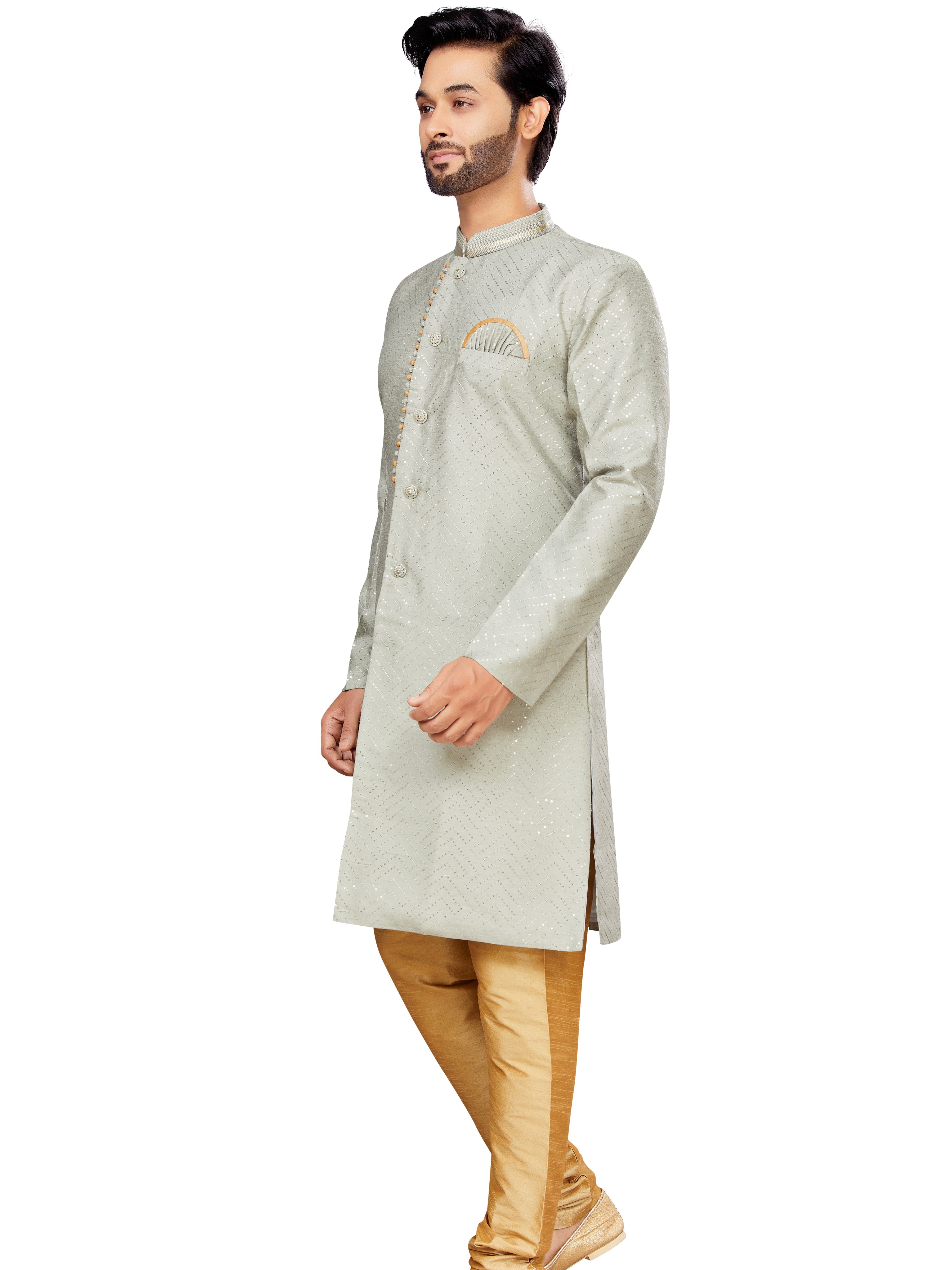 Mens Embroidered Kurta Payjama - Roop Darshan