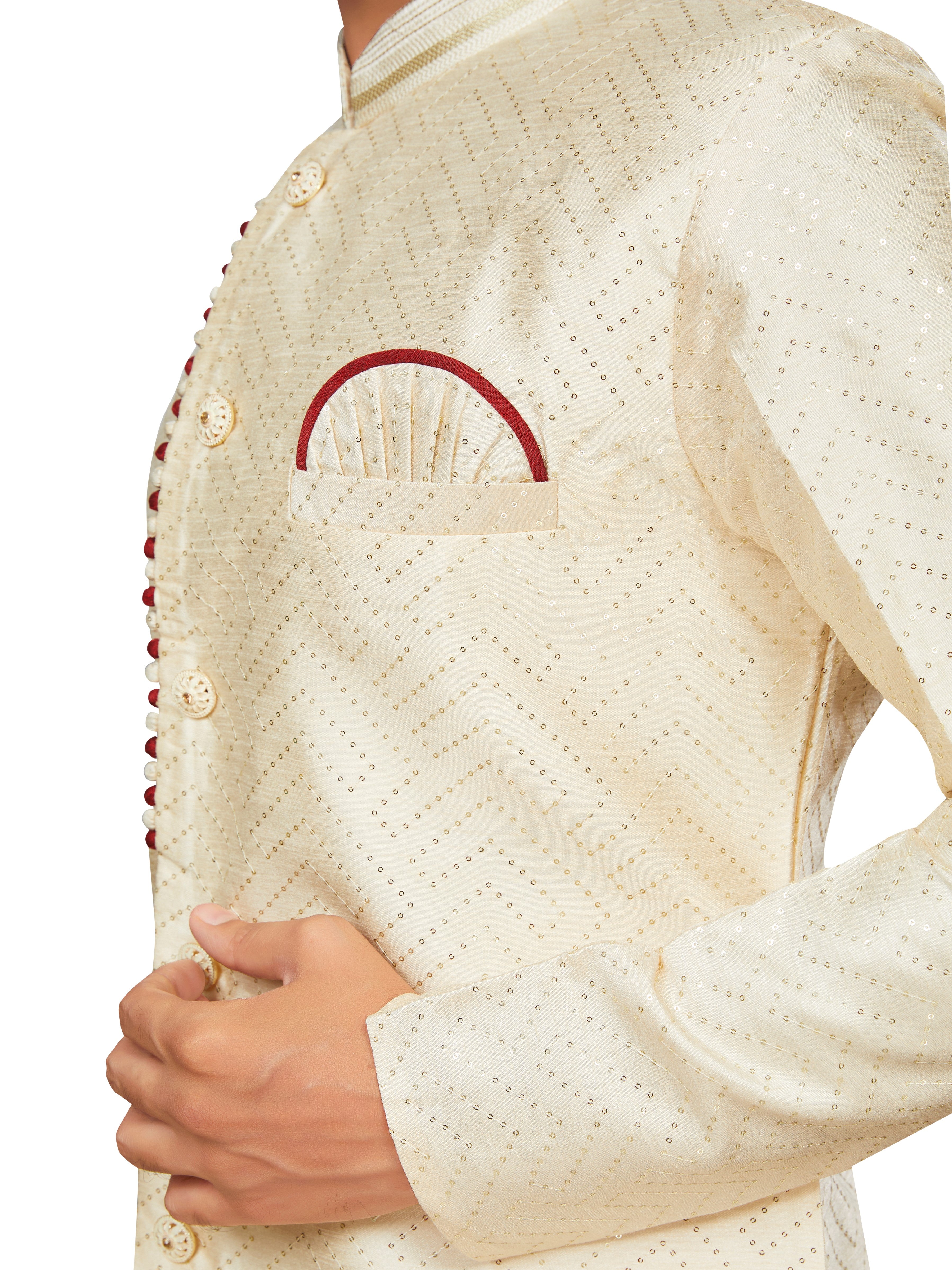Mens Embroidered Kurta Payjama - Roop Darshan