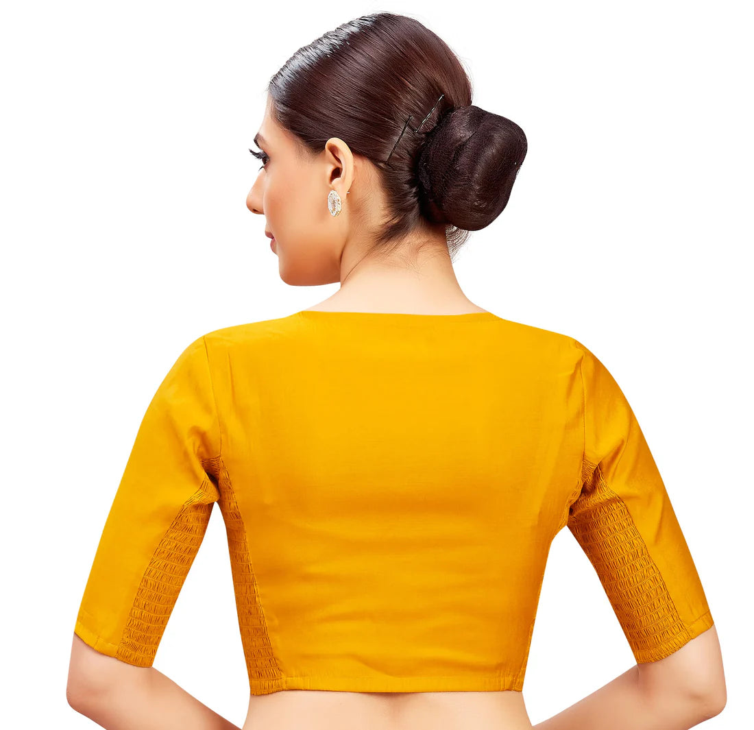 Cotton Silk Stretchable Blouse - Roop Darshan