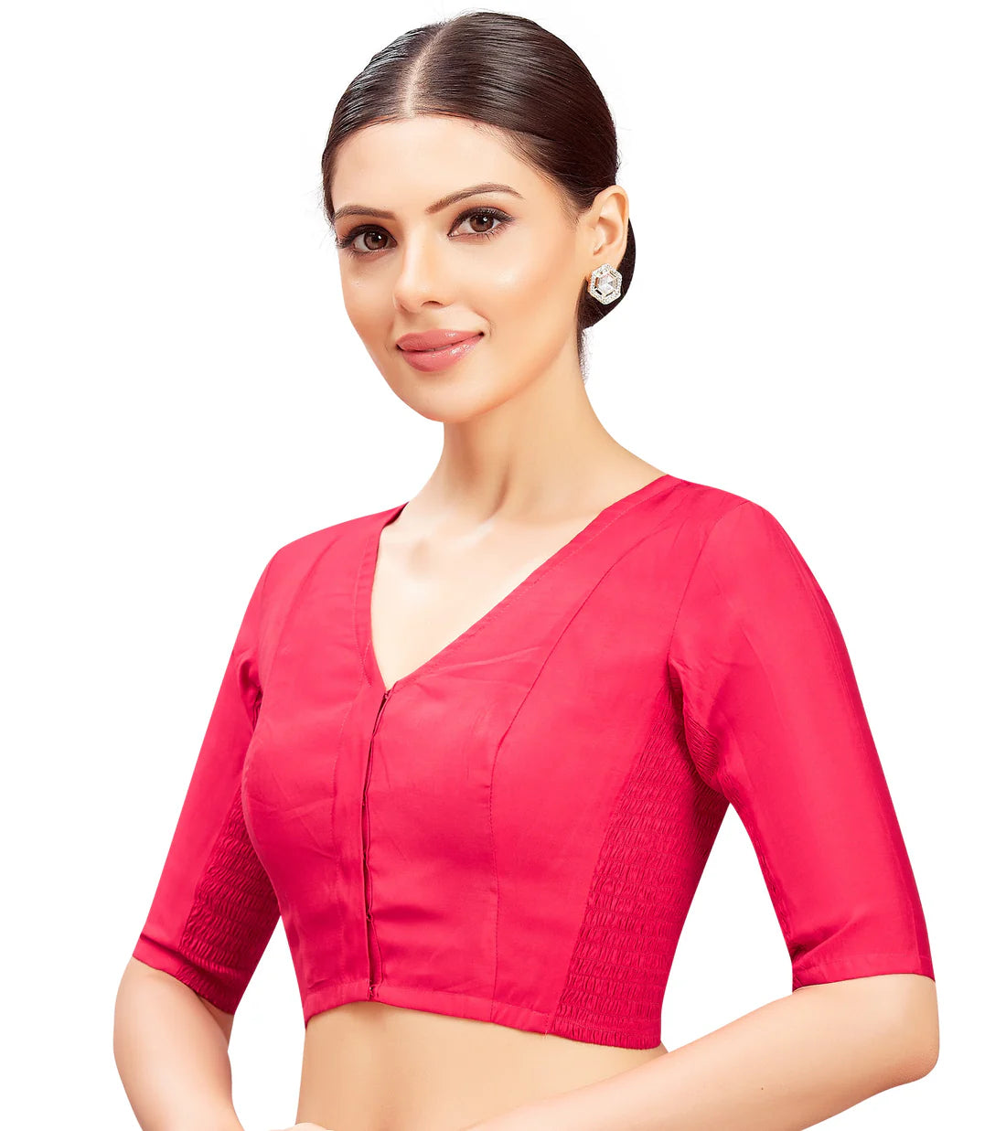 Cotton Silk Stretchable Blouse - Roop Darshan