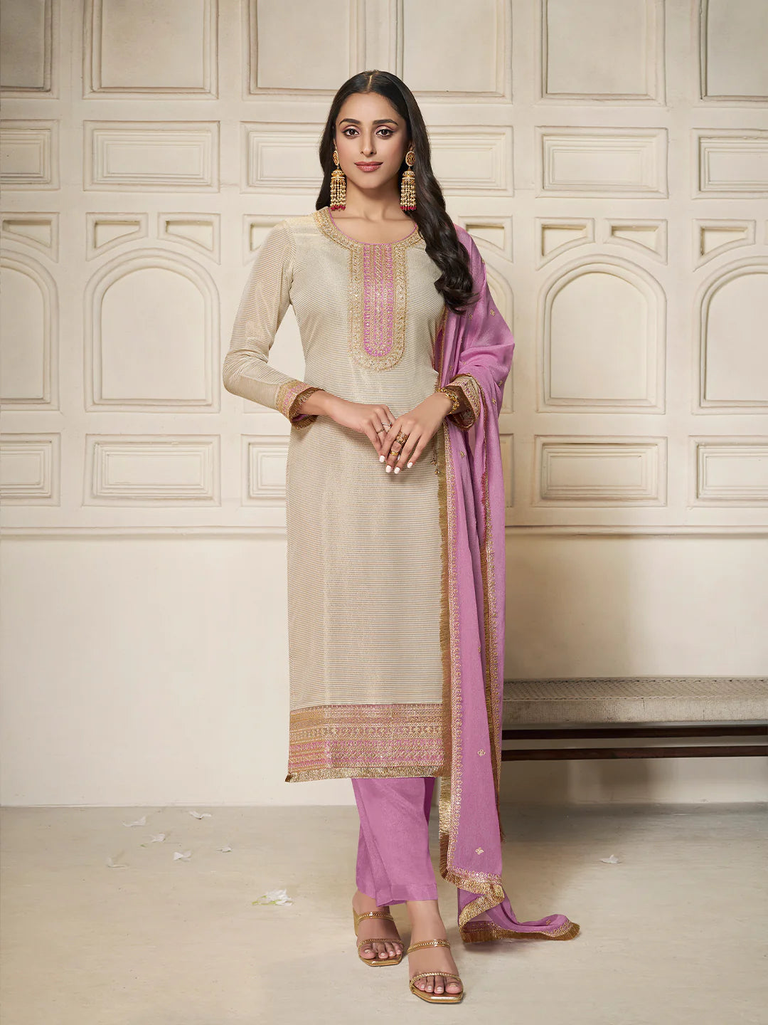 Falguni Straight Kamiz & Pant - Roop Darshan