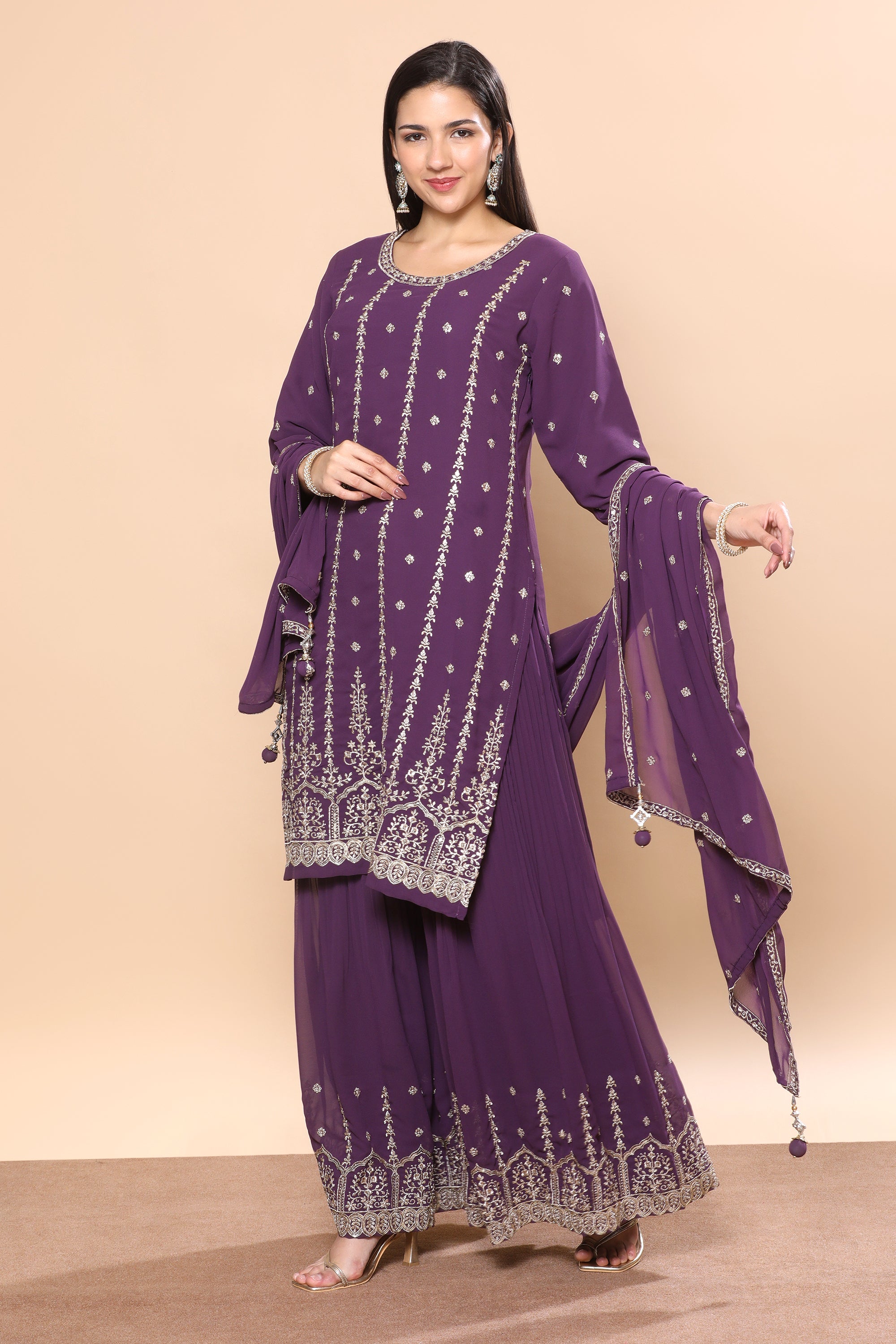 Safina Palazzo Suit - Roop Darshan