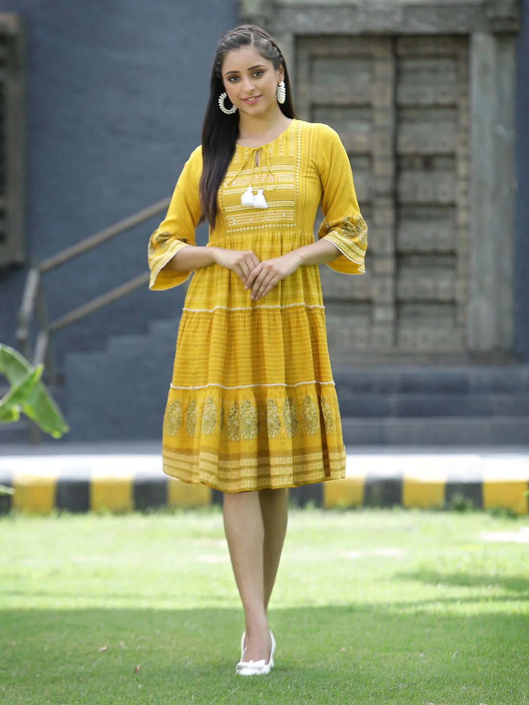 Ashmita Short Flair Kurti - Roop Darshan