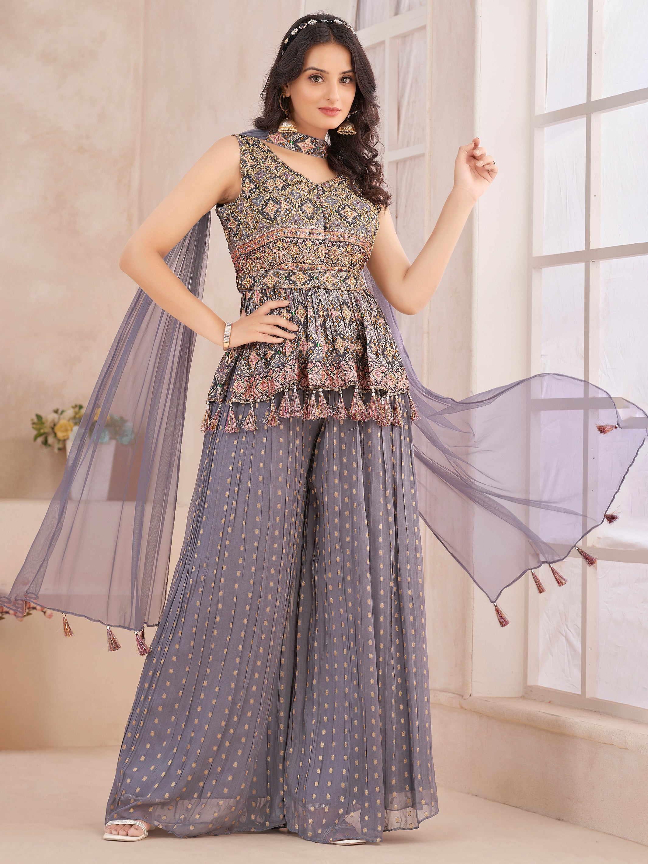 Nirva Palazzo Suit - Roop Darshan