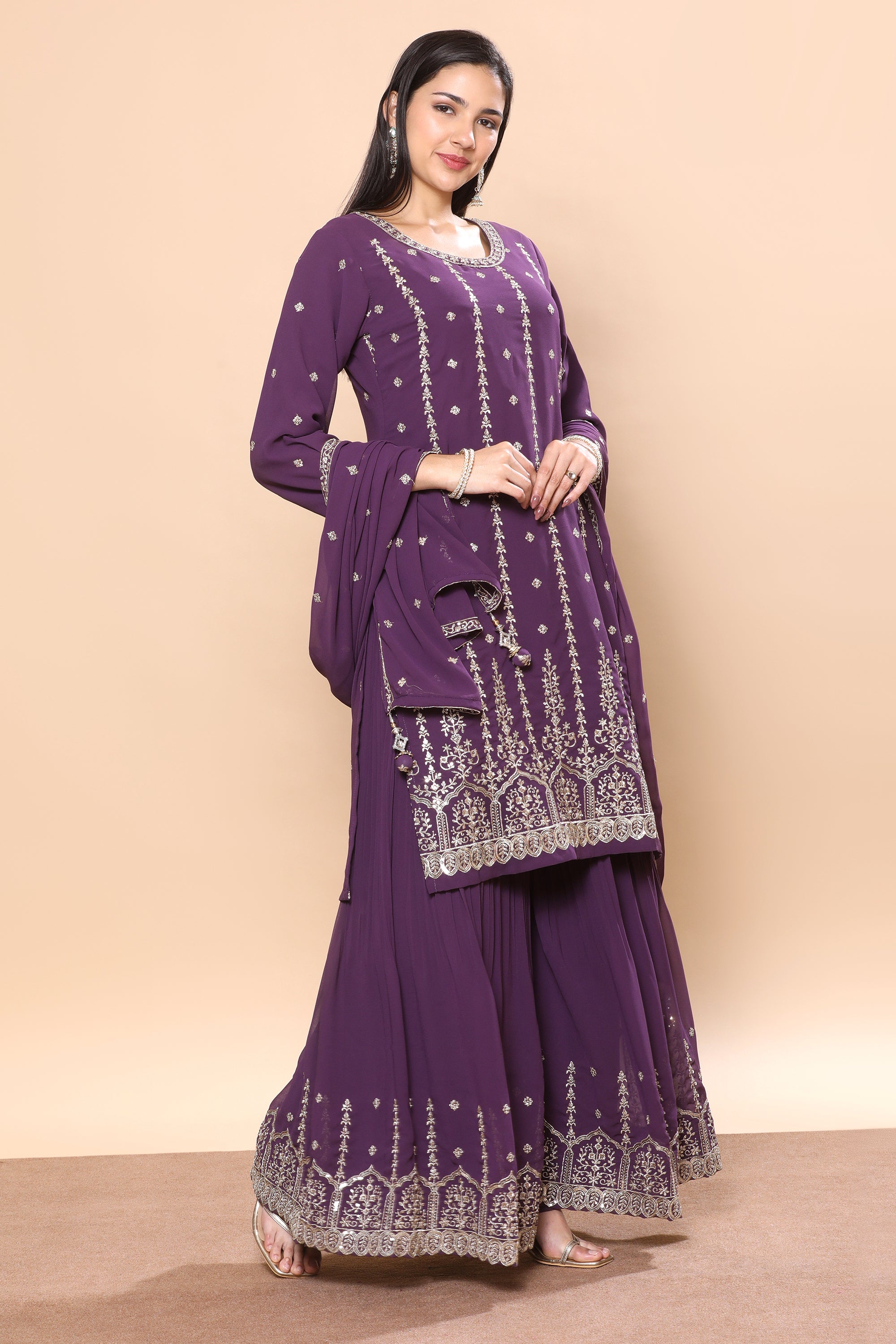 Safina Palazzo Suit - Roop Darshan
