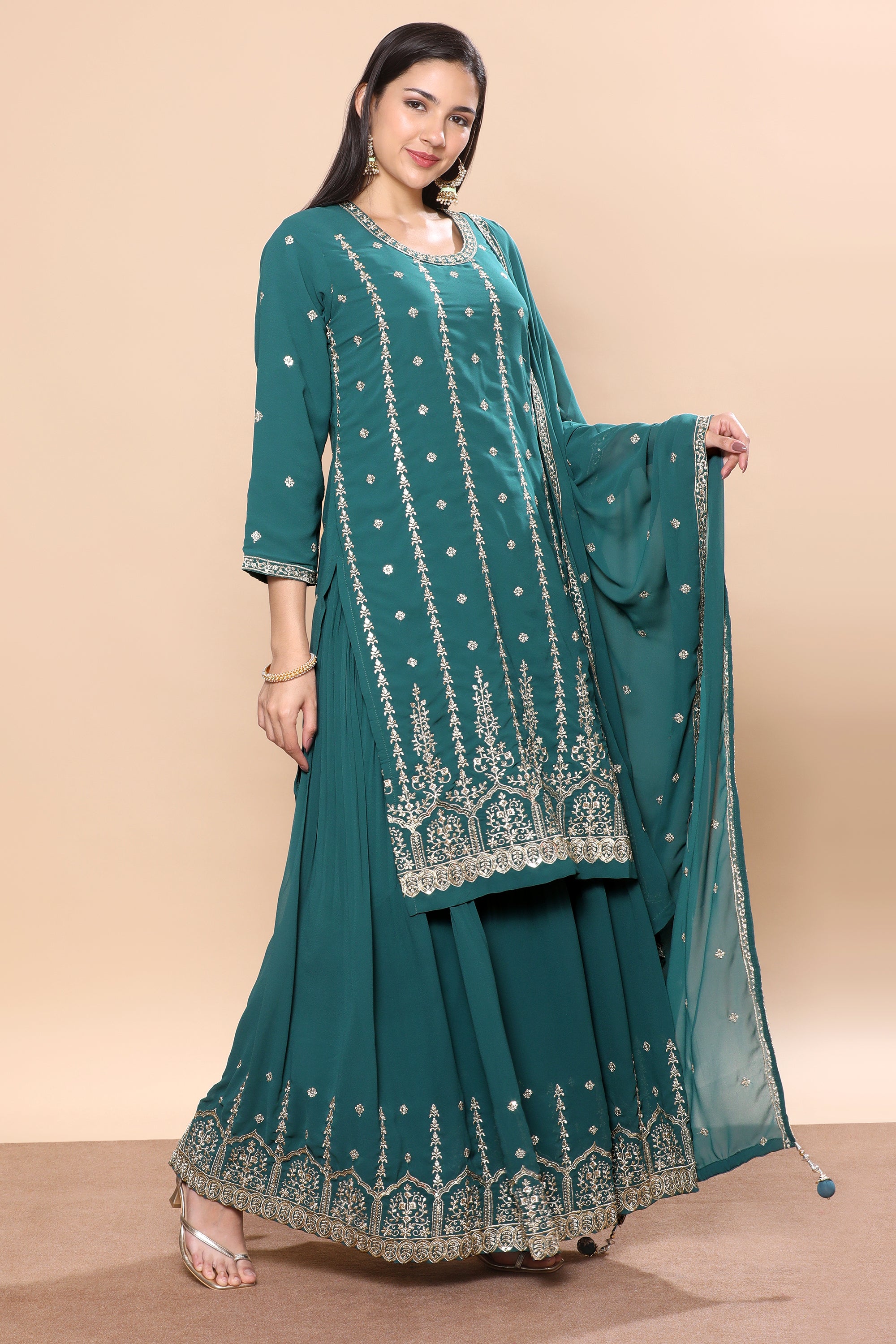 Safina Palazzo Suit - Roop Darshan