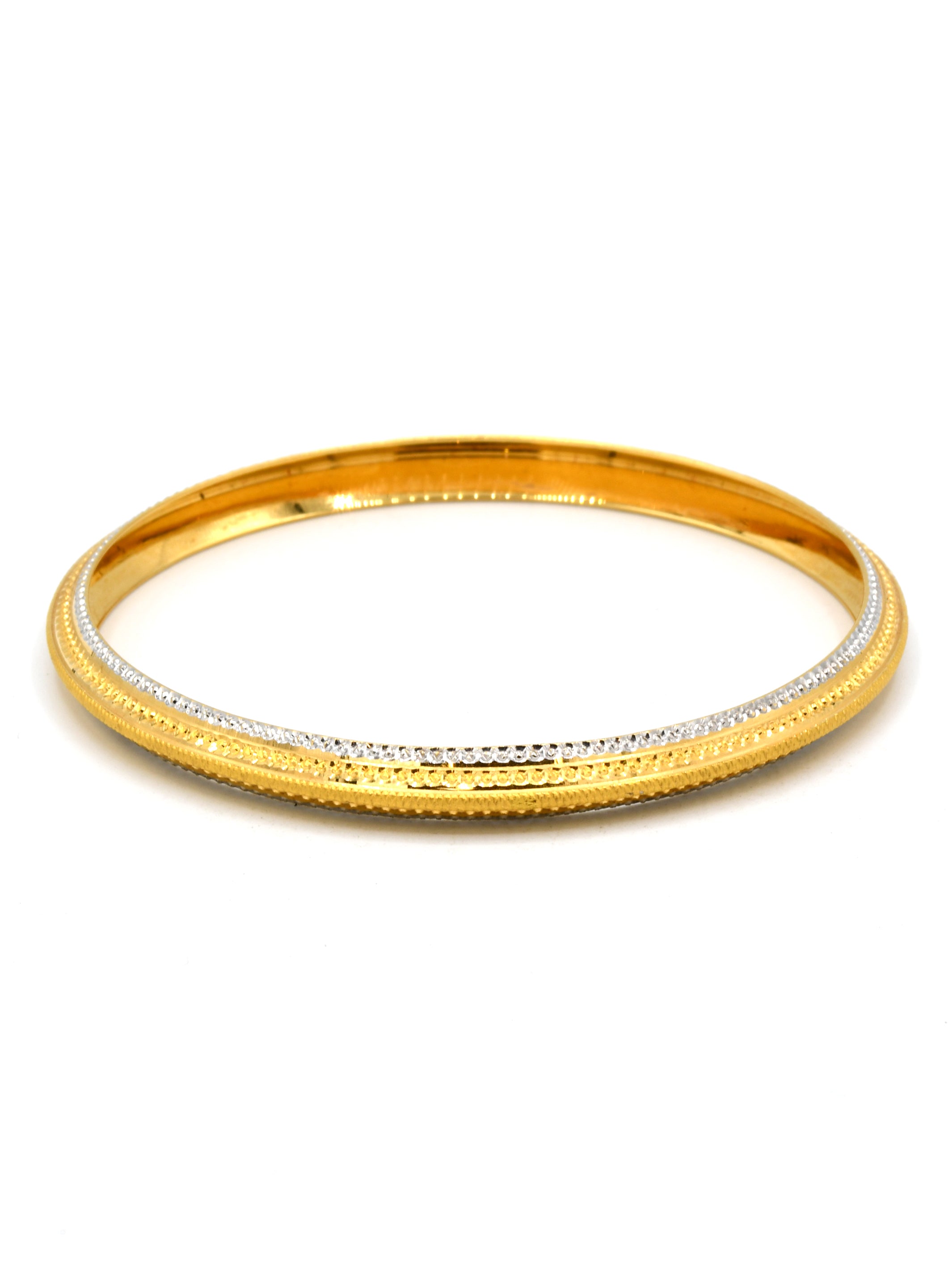 22ct Gold Two Tone Pair Bangle - Roop Darshan