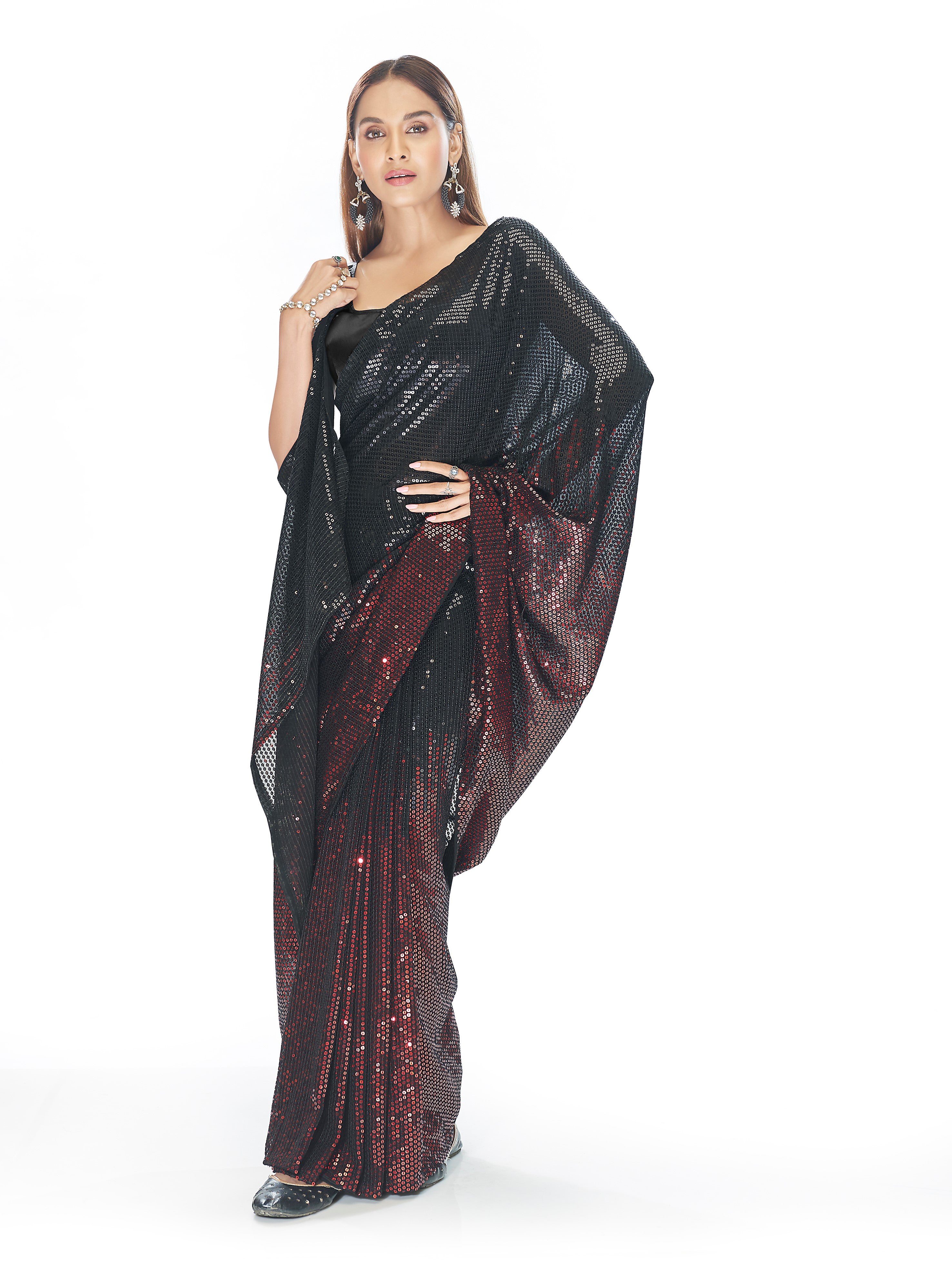 Saara Sequin Saree - Roop Darshan