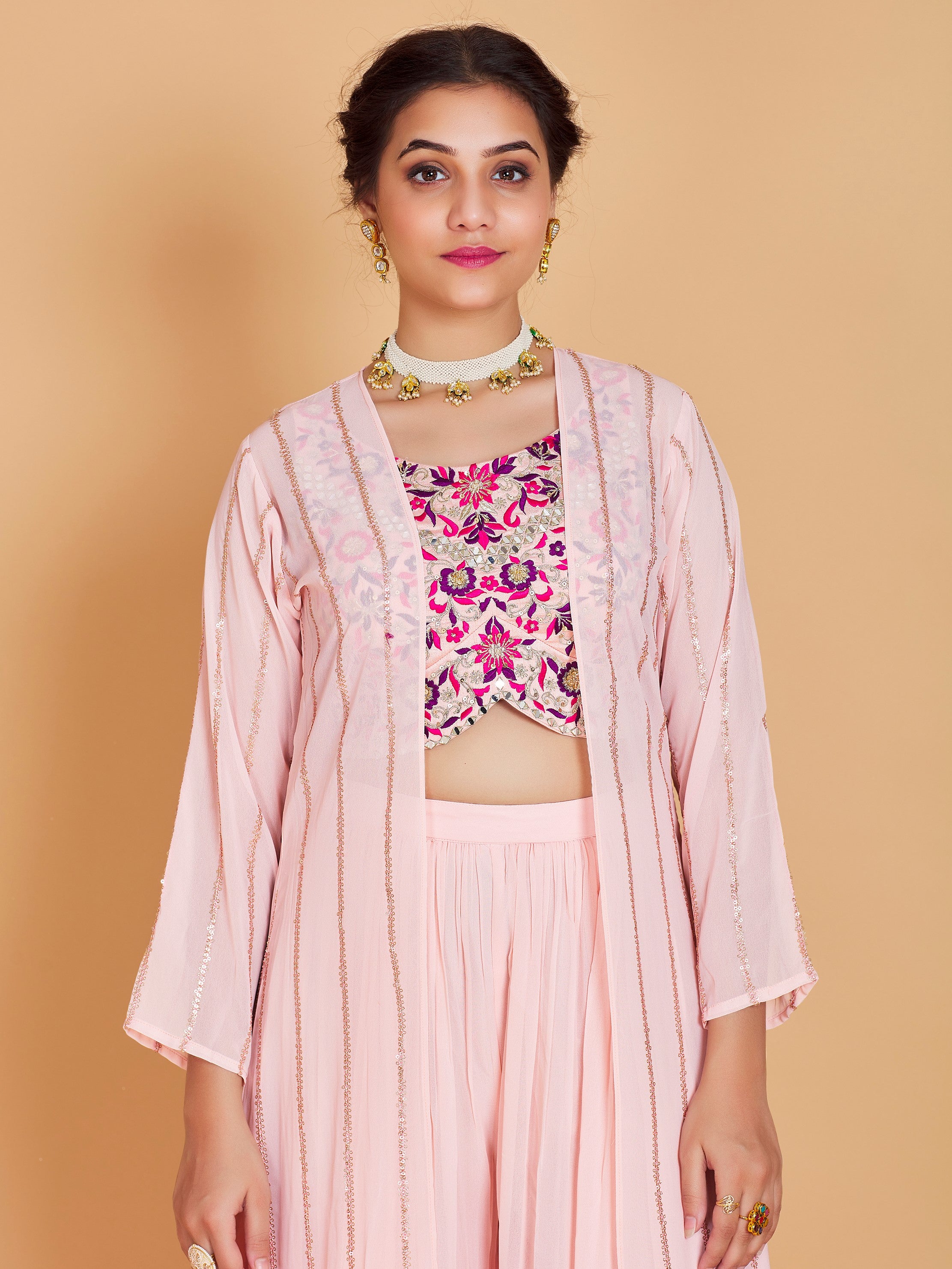 Barsha Short Top Plazzo Suit - Roop Darshan