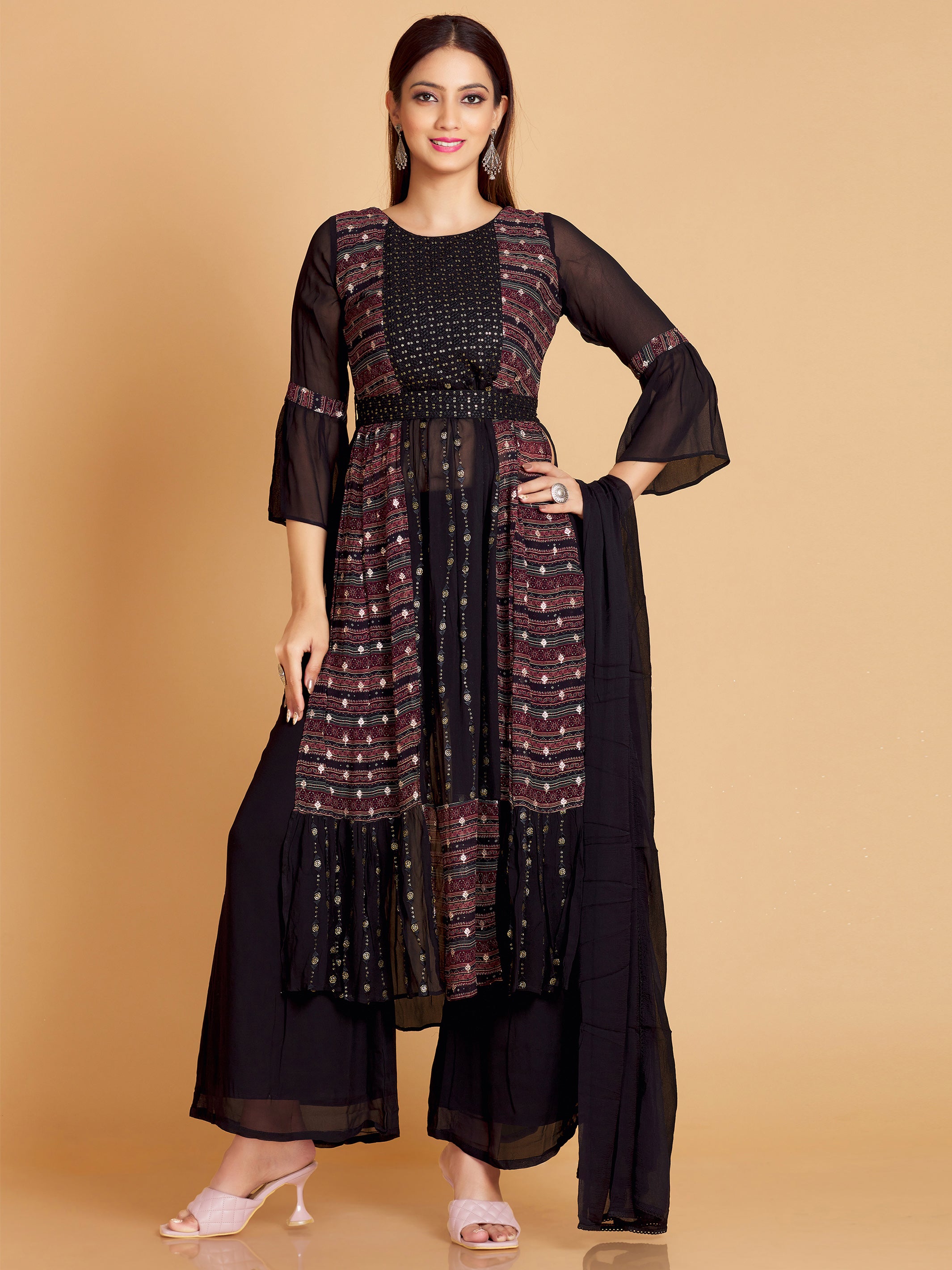 Malati Plazzo Suit - Roop Darshan