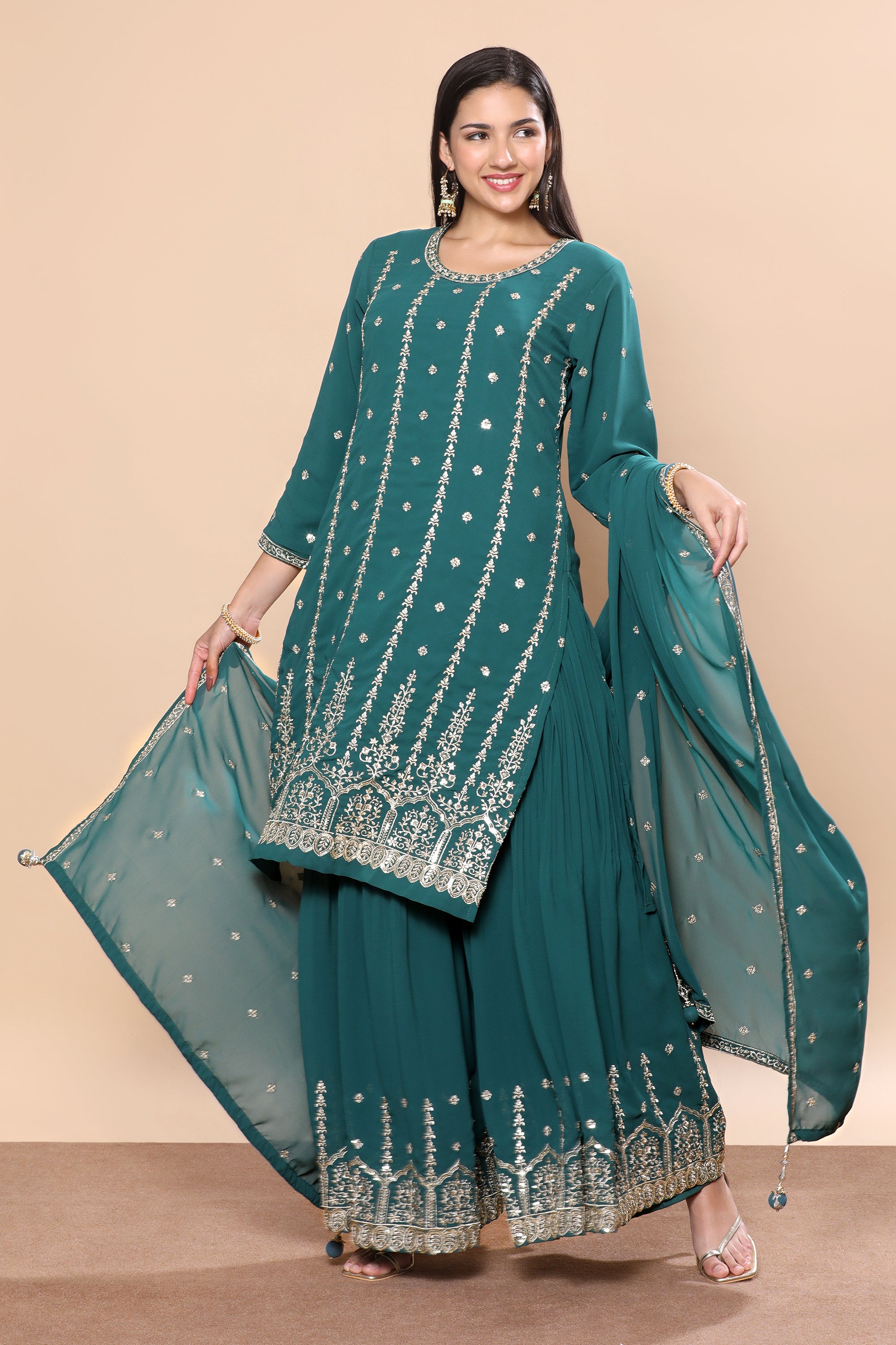 Safina Palazzo Suit - Roop Darshan