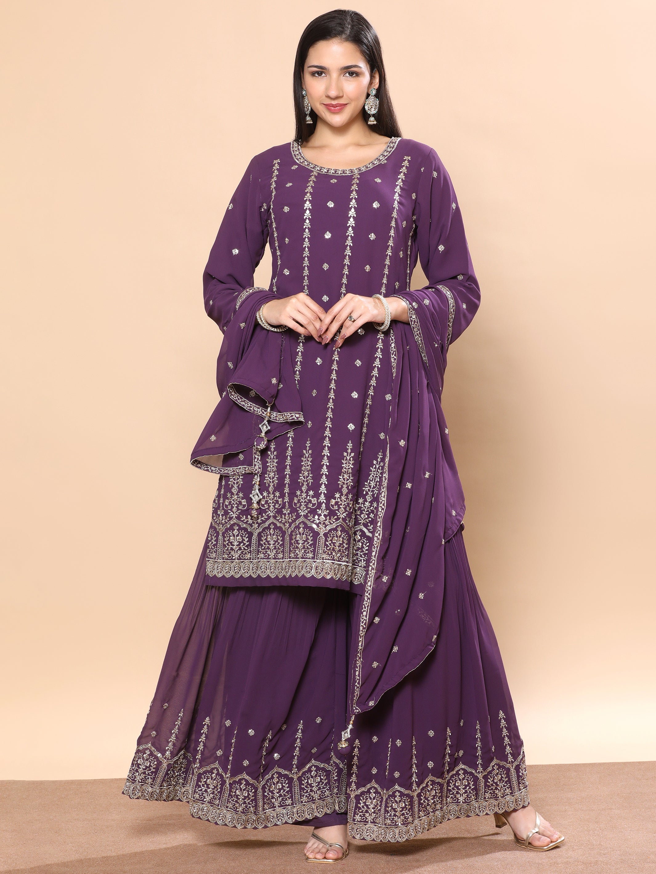 Safina Palazzo Suit - Roop Darshan