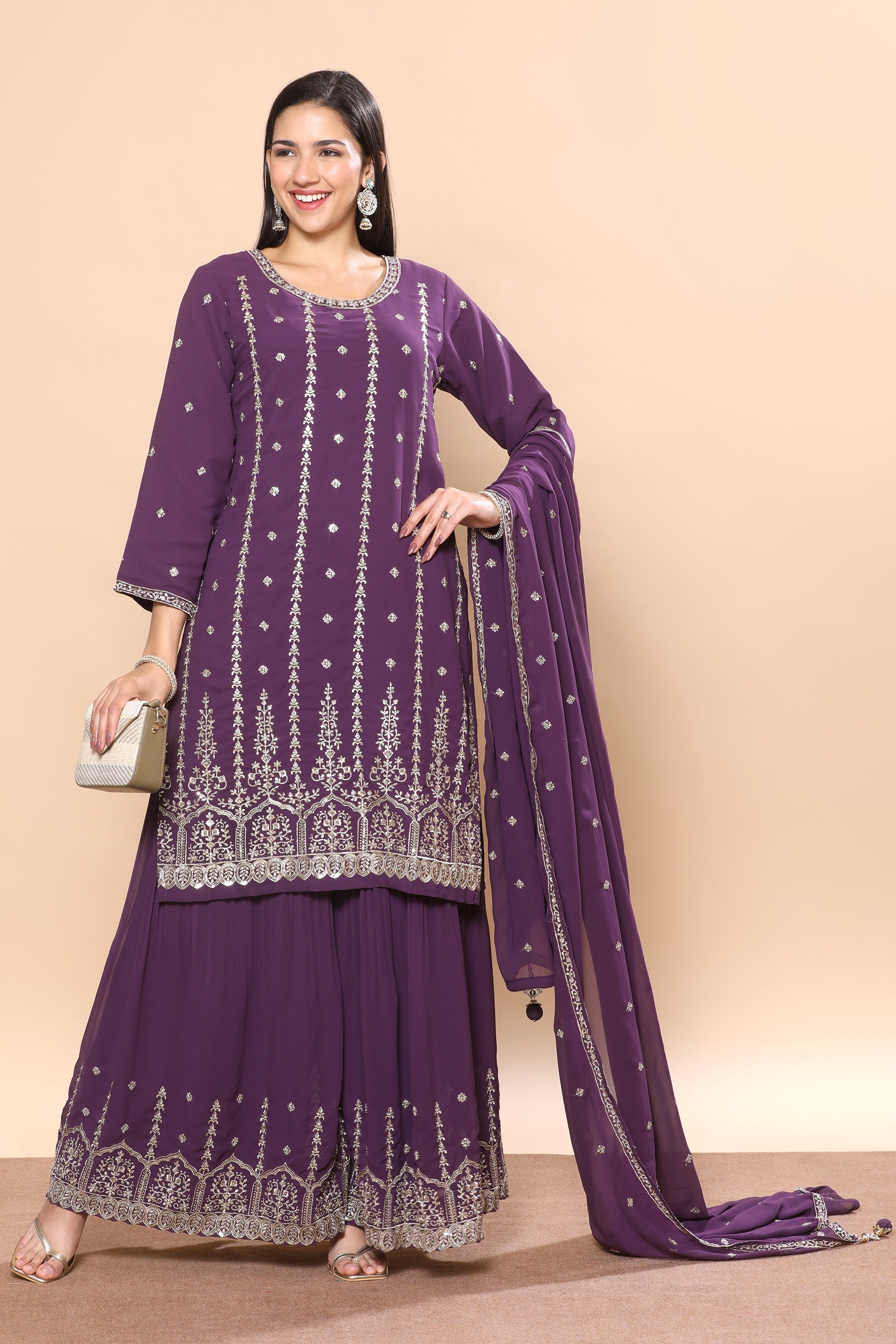 Safina Palazzo Suit - Roop Darshan