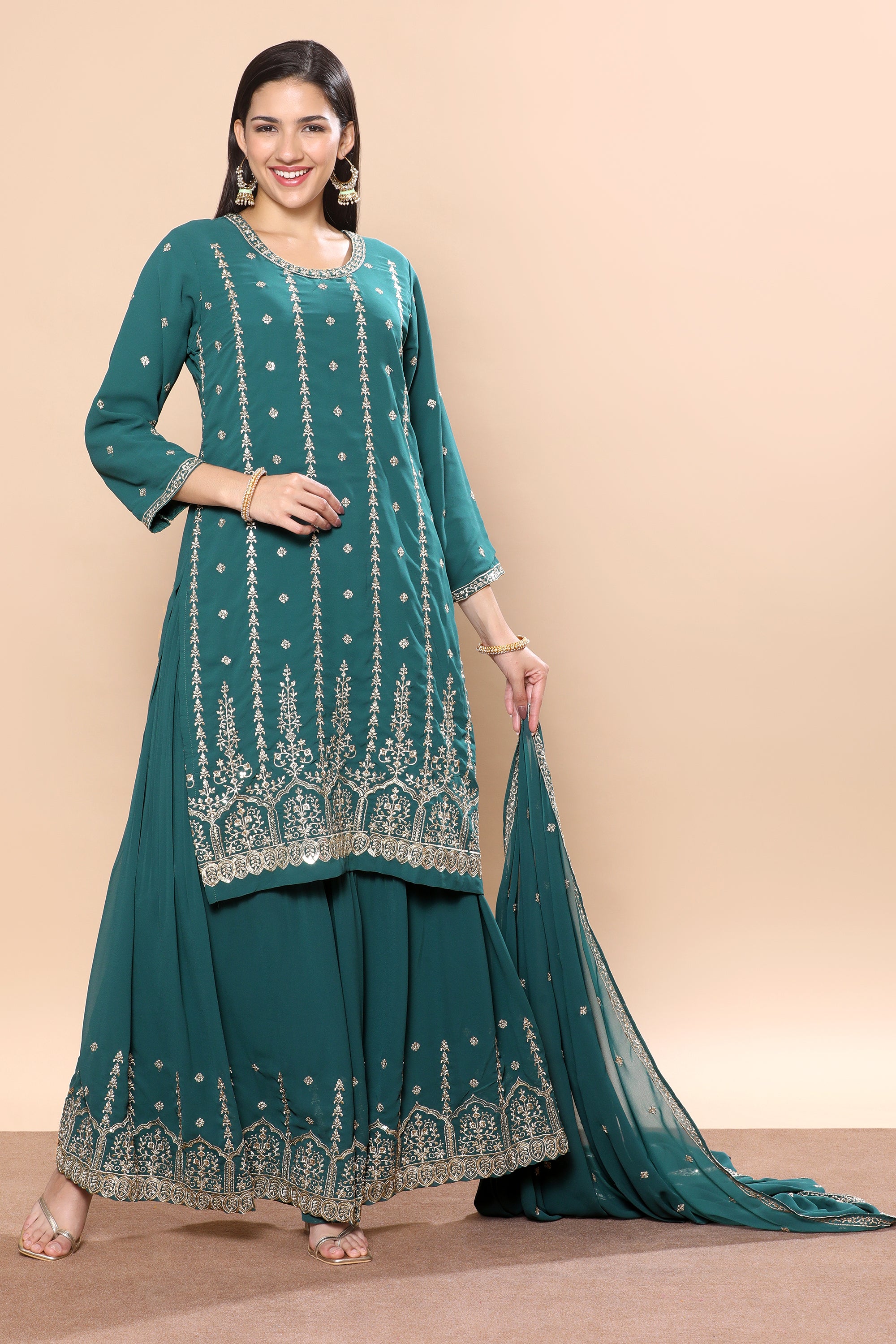 Safina Palazzo Suit - Roop Darshan