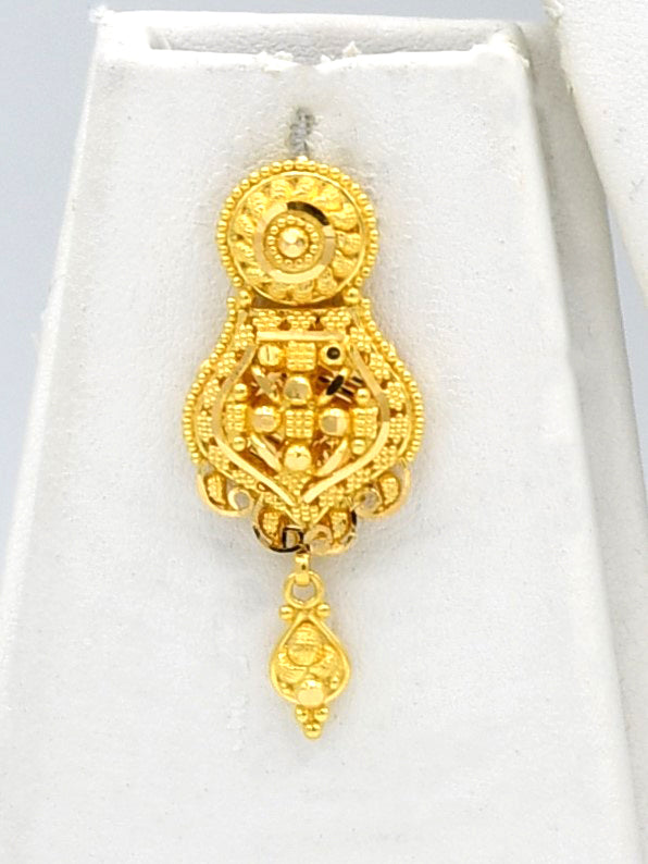 22ct Gold Long Necklace Set - Roop Darshan
