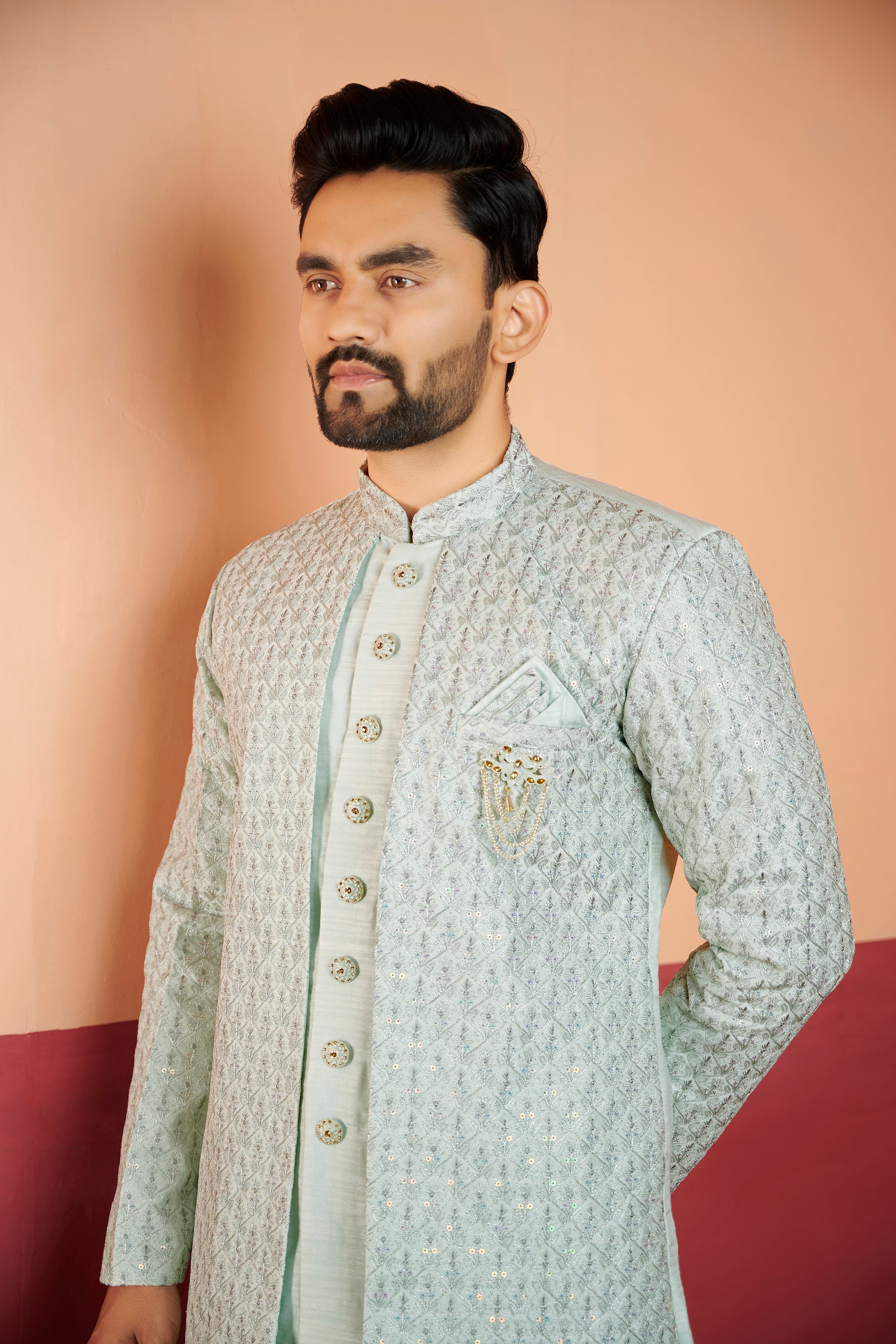 Mens Kurta Set With Jacket