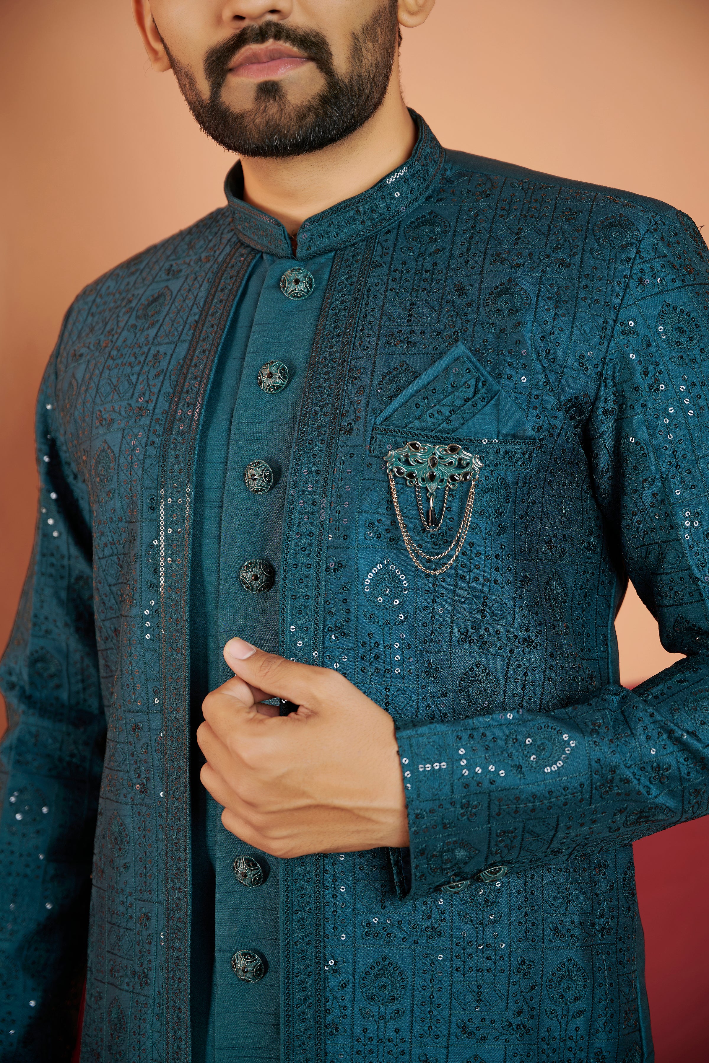 Mens Kurta Set With Jacket