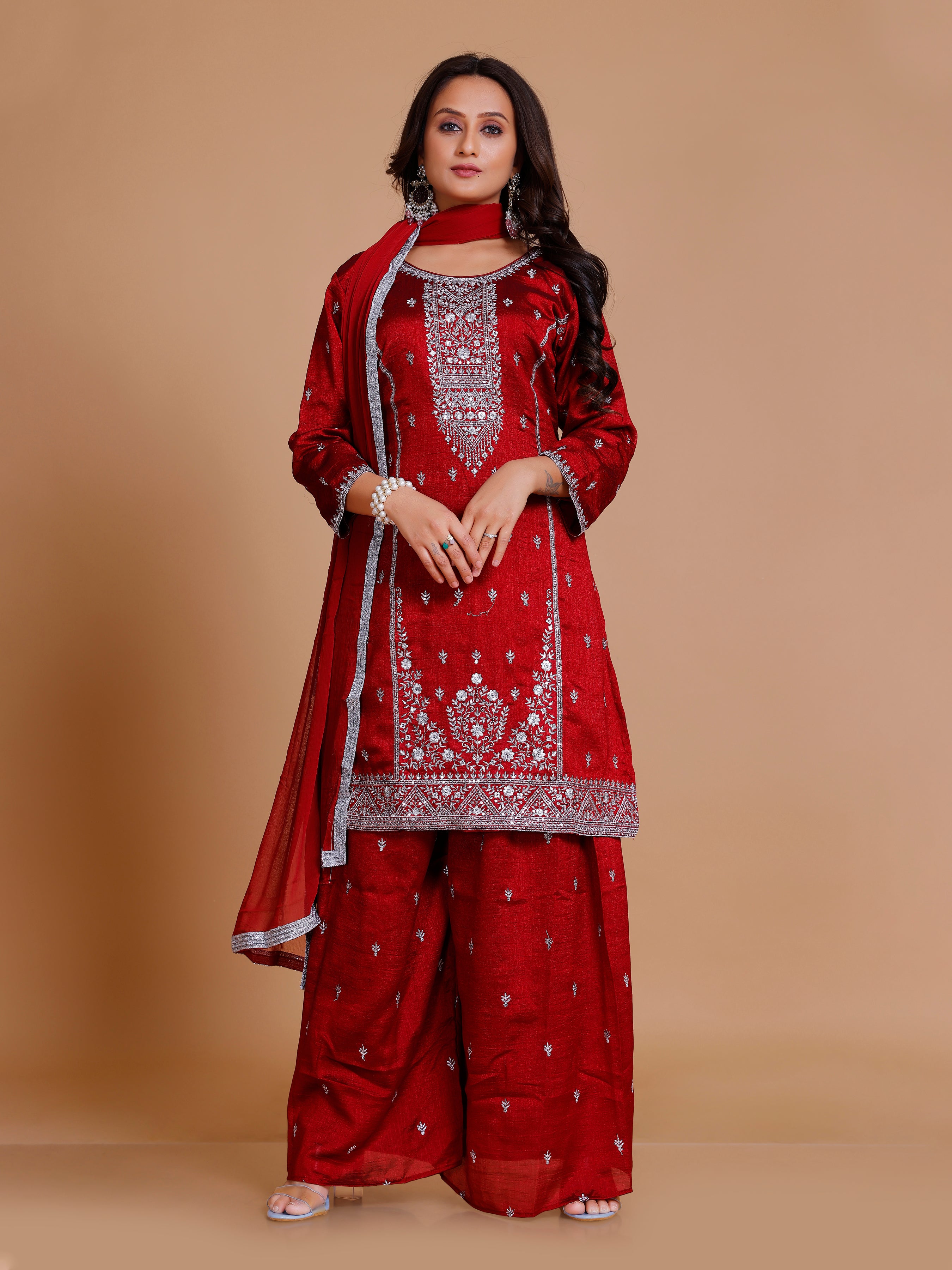 Tanvi Palazzo Suit - Roop Darshan