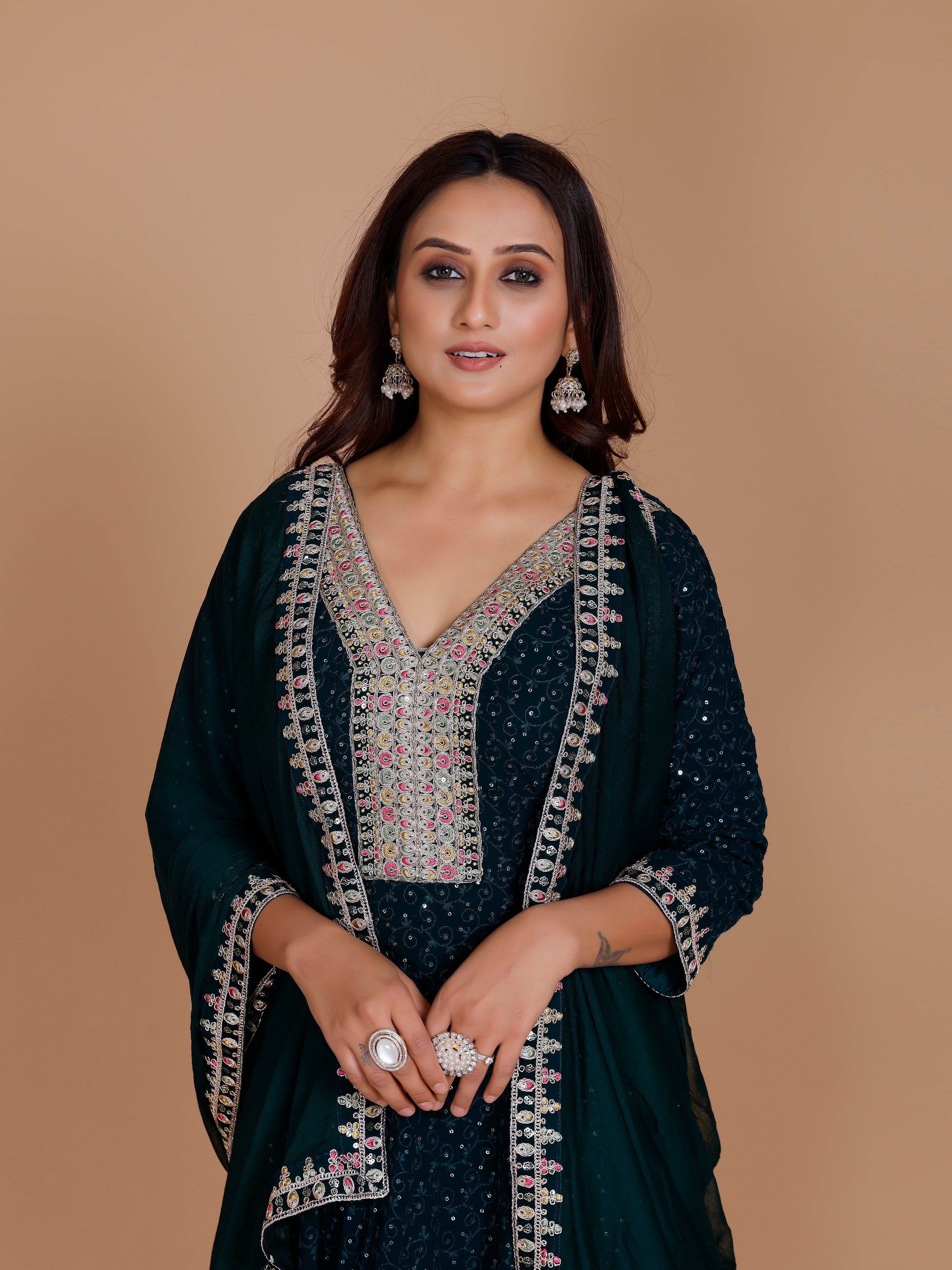 Jemika Flair Kamiz & Pant - Roop Darshan