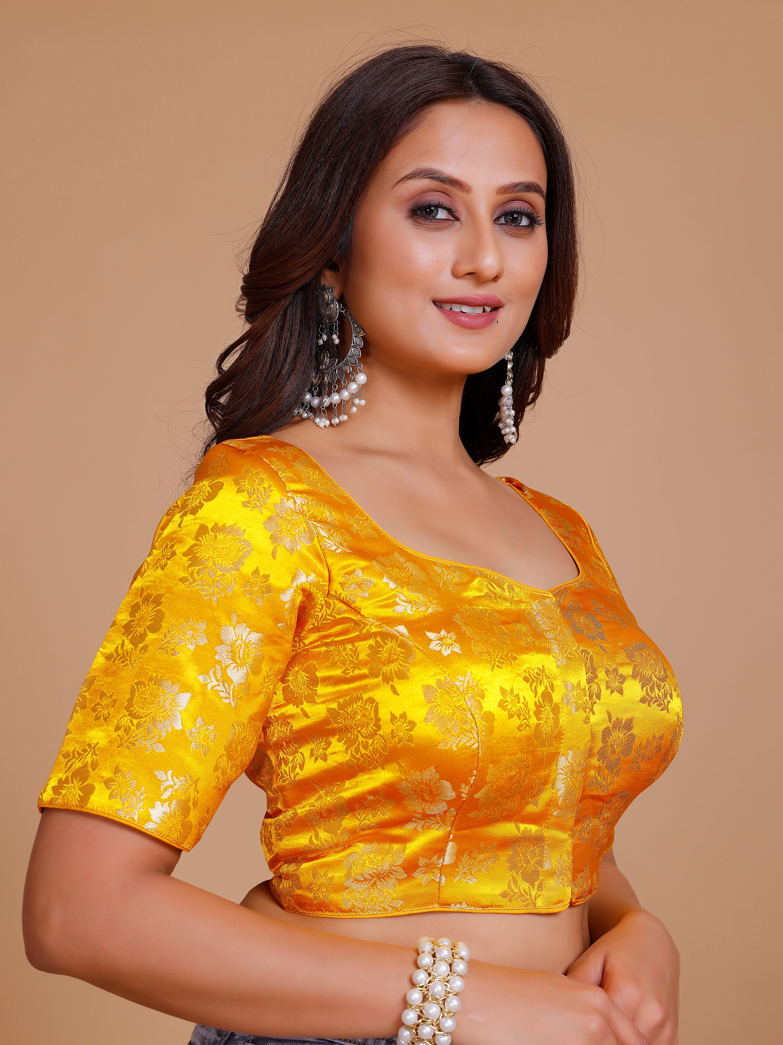 Brocade Silk Blouse - Roop Darshan