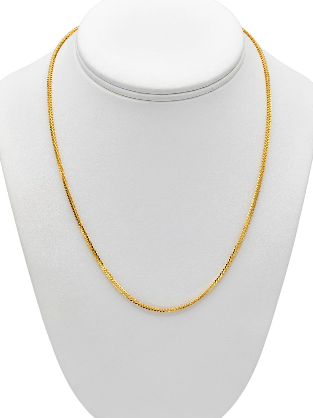 22ct Gold Fox Tail Chain - 45cm - Roop Darshan