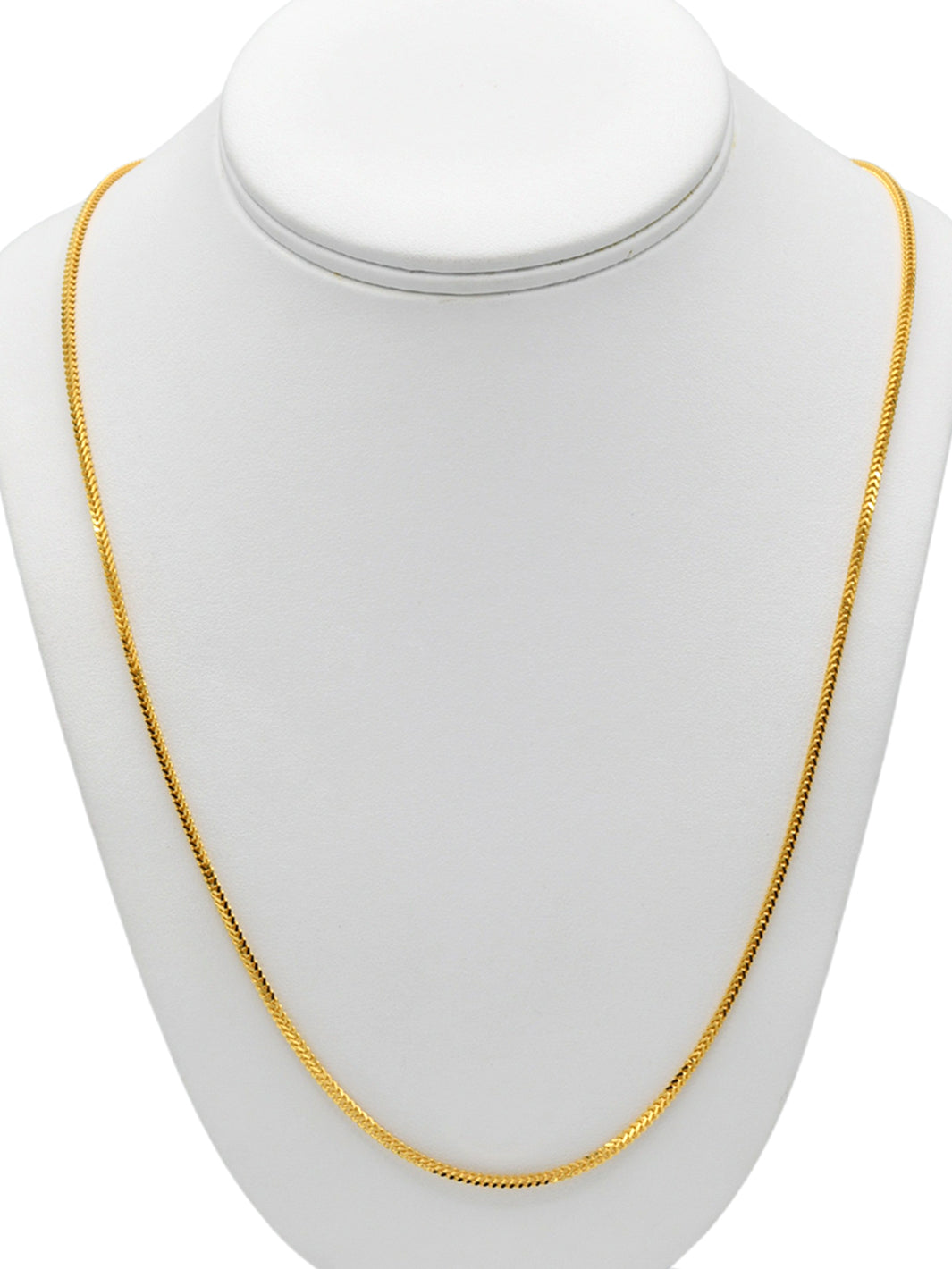 22ct Gold Fox Tail Chain - 55cm - Roop Darshan