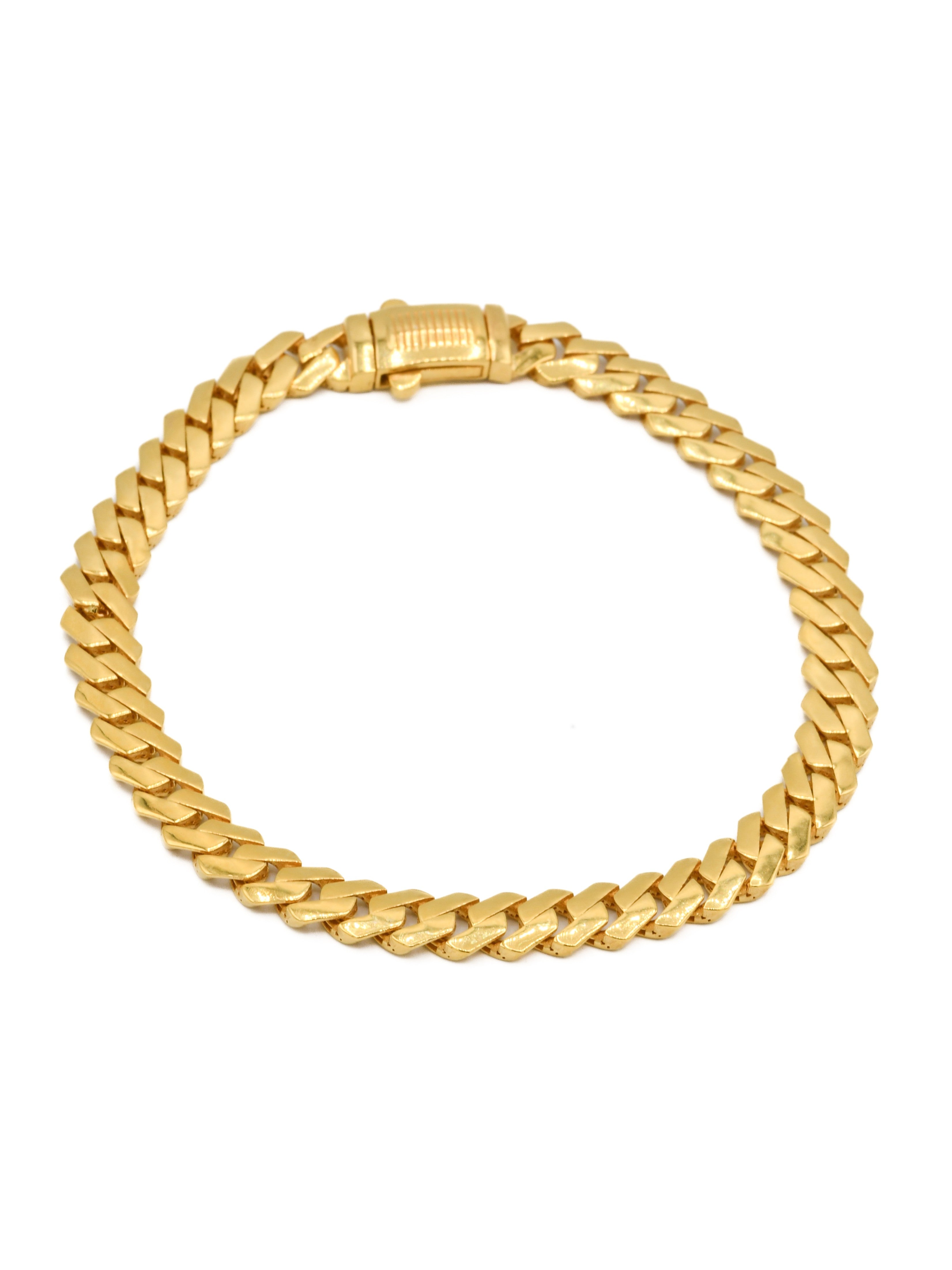 22ct Gold Hollow Mens Bracelet - Roop Darshan