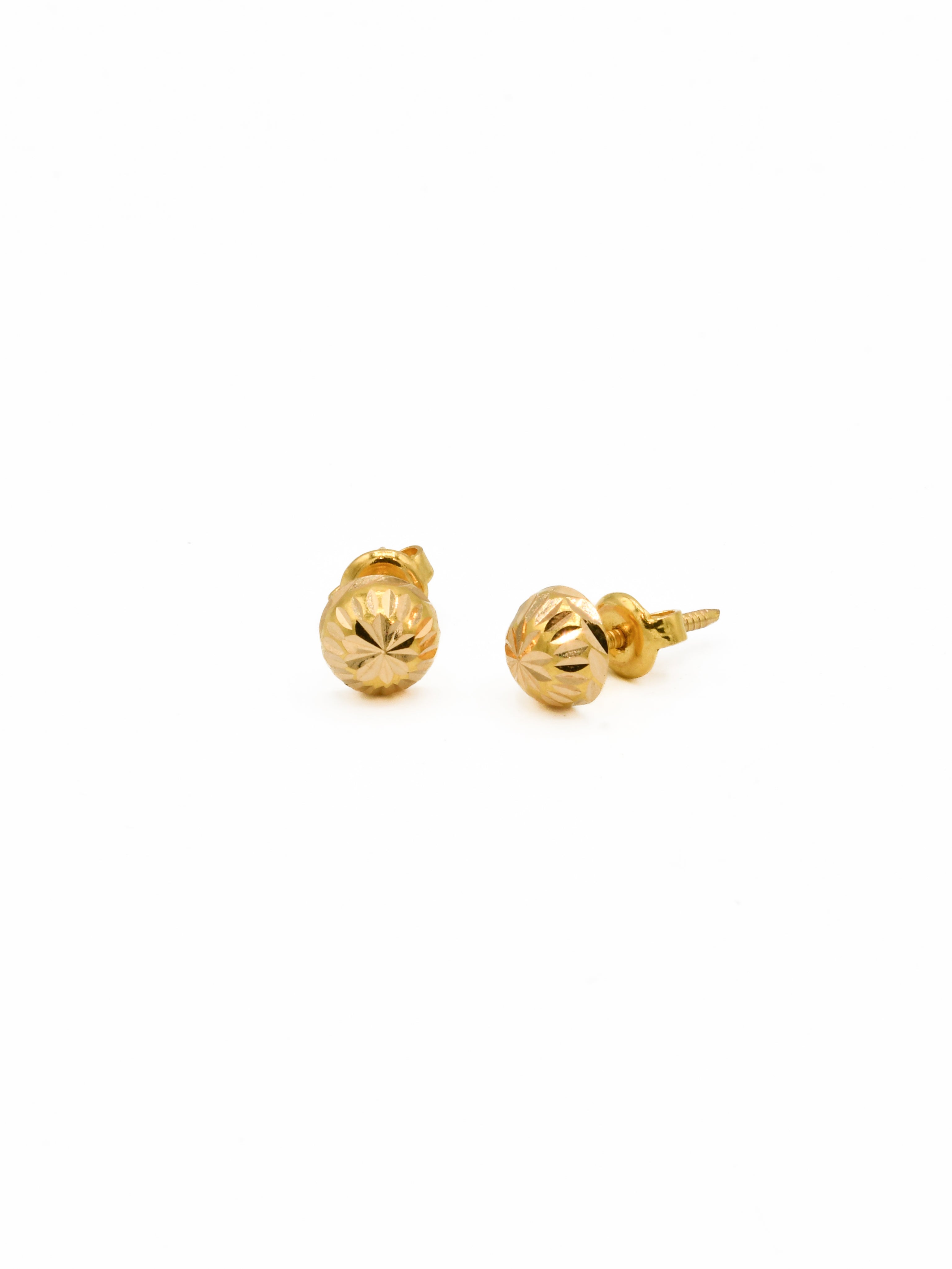 22ct Gold Ball Stud Earrings