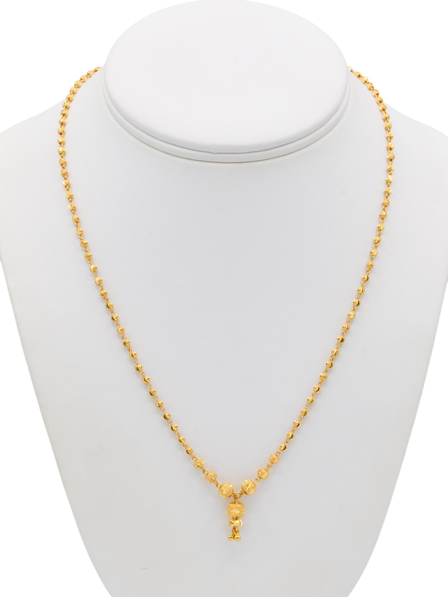 22ct Gold Ball Fancy Chain - Roop Darshan