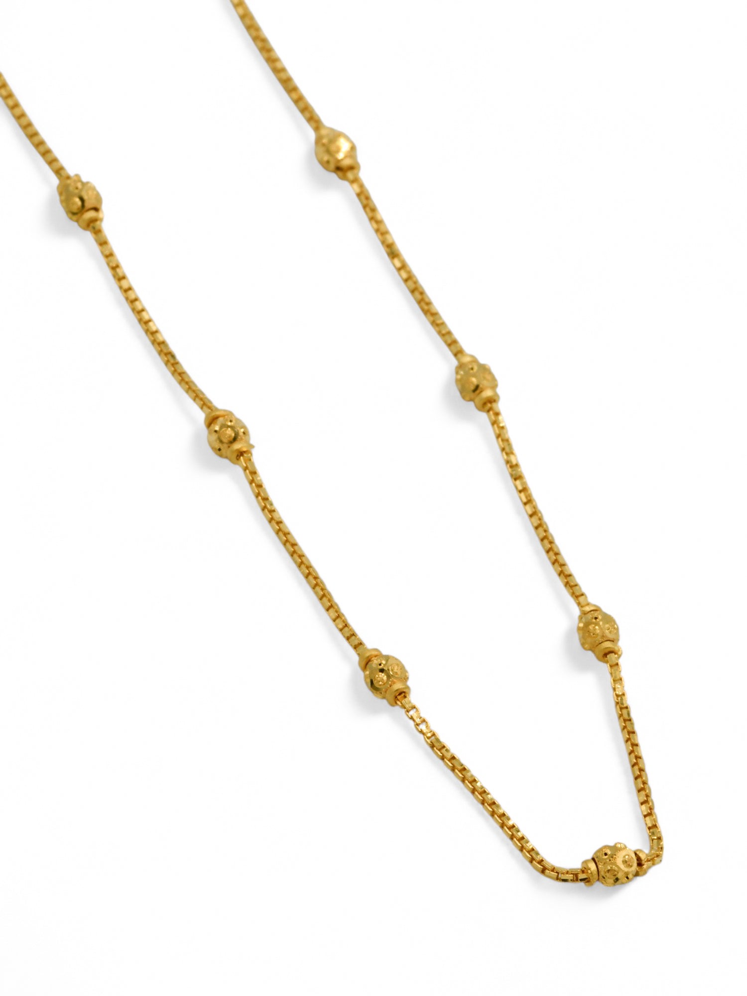 22ct Gold Ball Fancy Chain - Roop Darshan