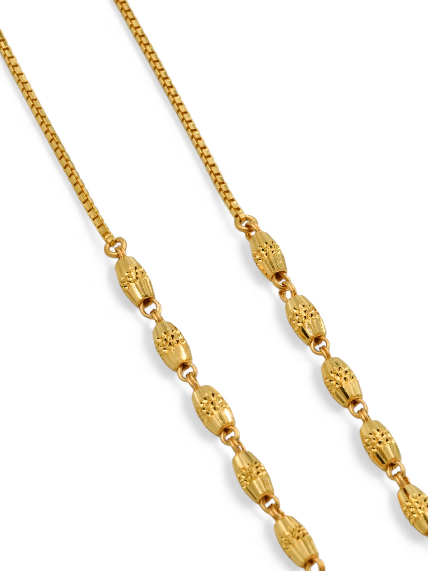 22ct Gold Ball Fancy Chain - Roop Darshan