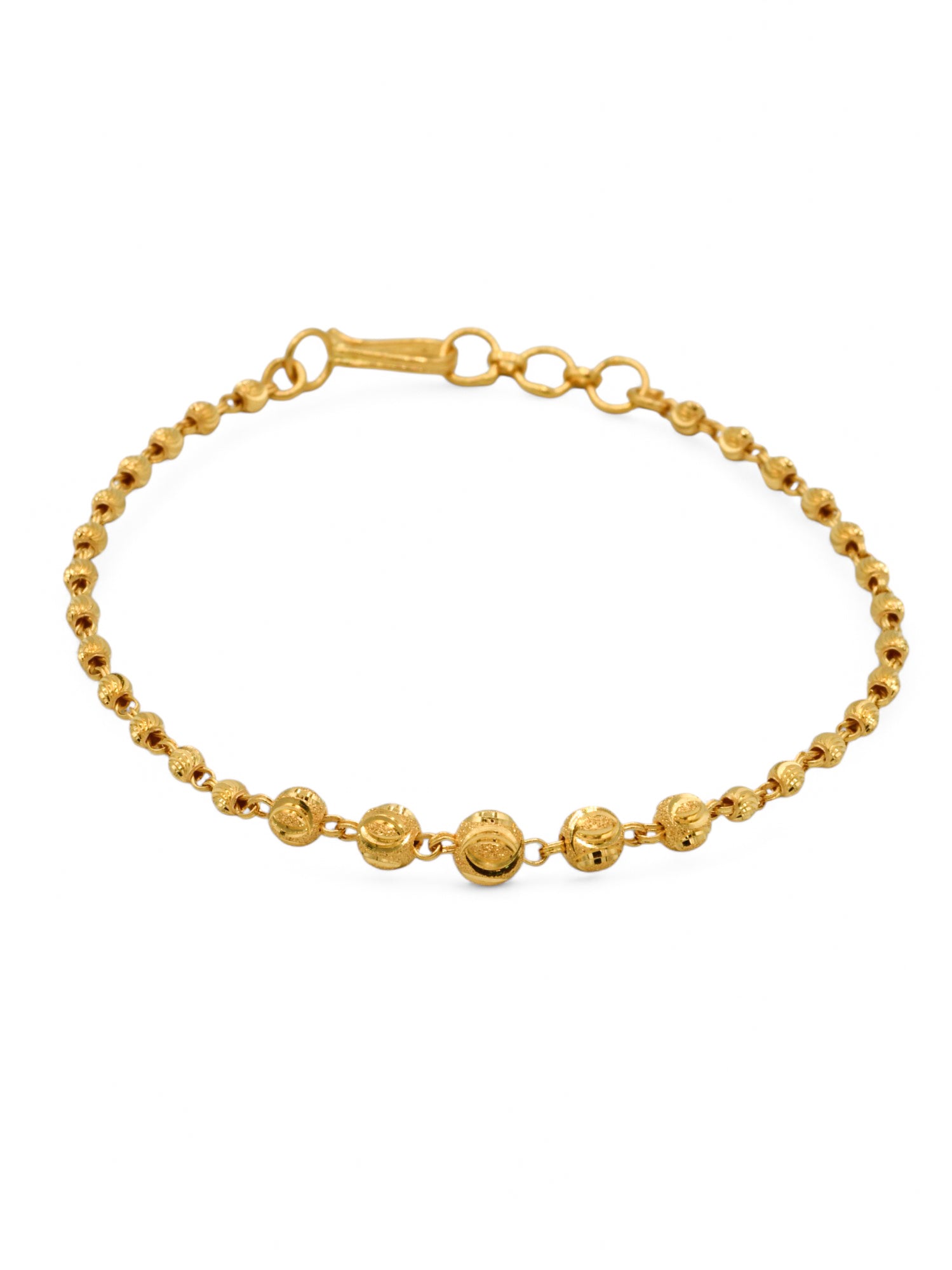 22ct Gold Ball Ladies Bracelet - Roop Darshan