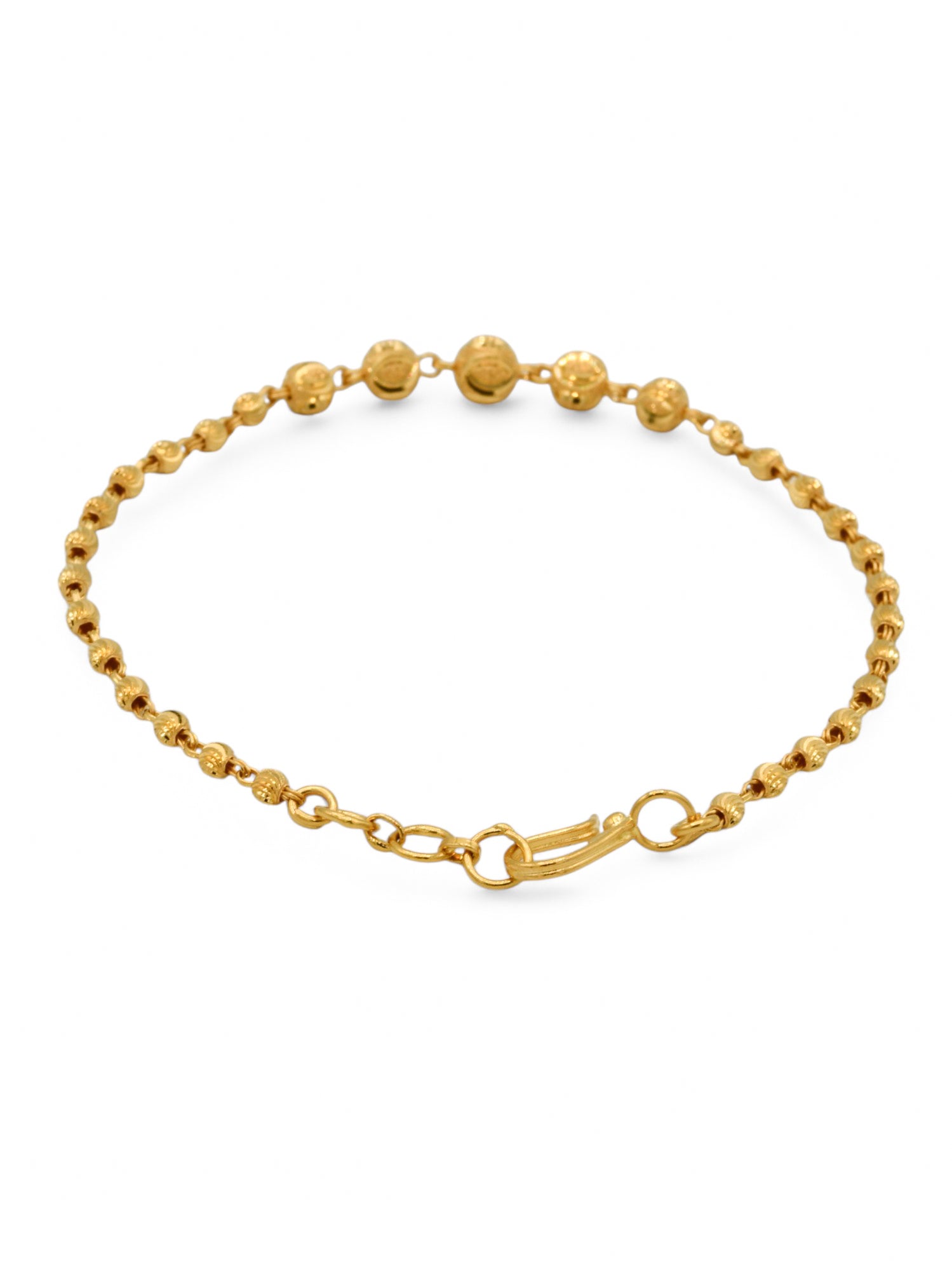 22ct Gold Ball Ladies Bracelet - Roop Darshan