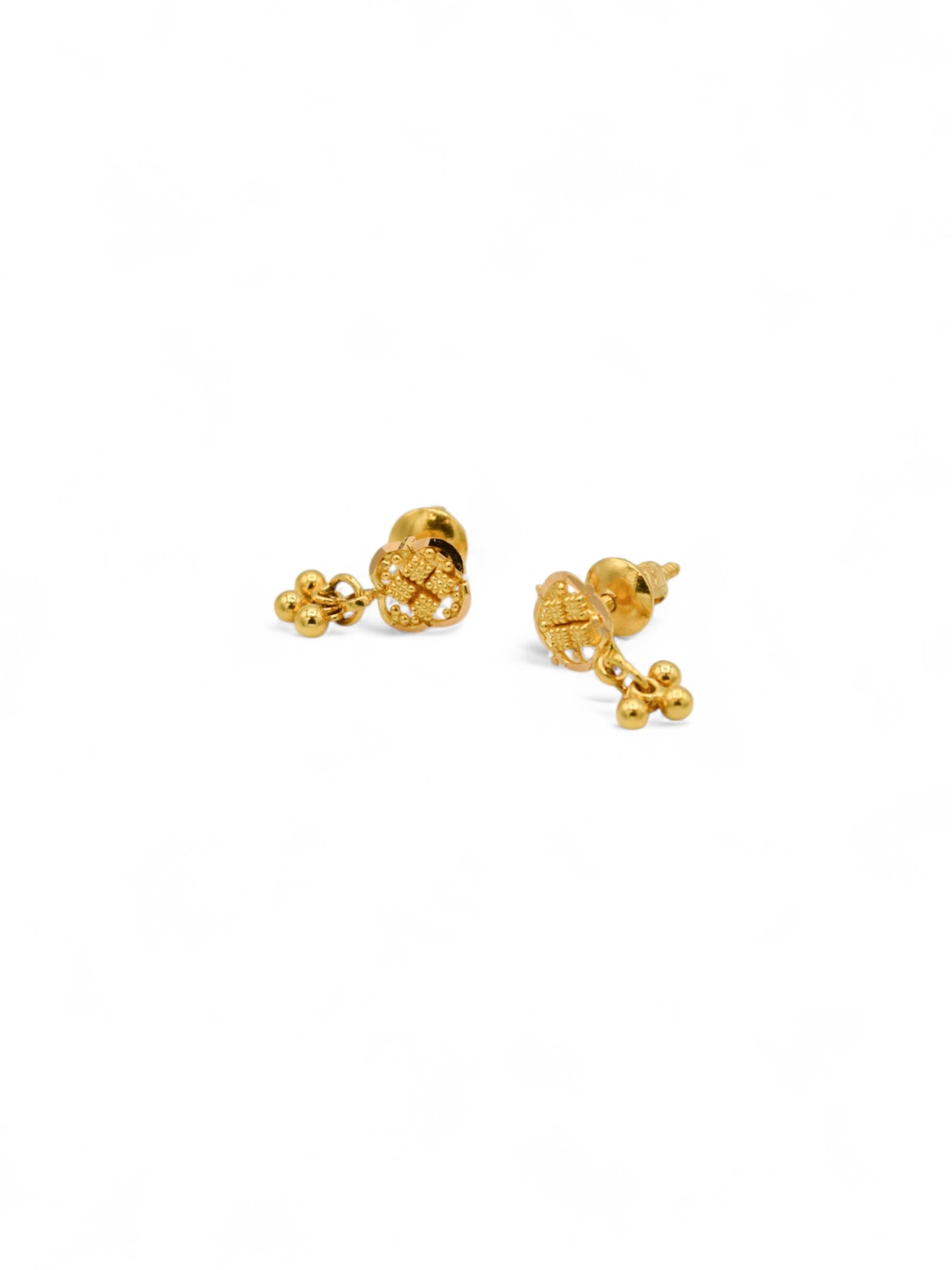22ct Gold Stud Earrings - Roop Darshan