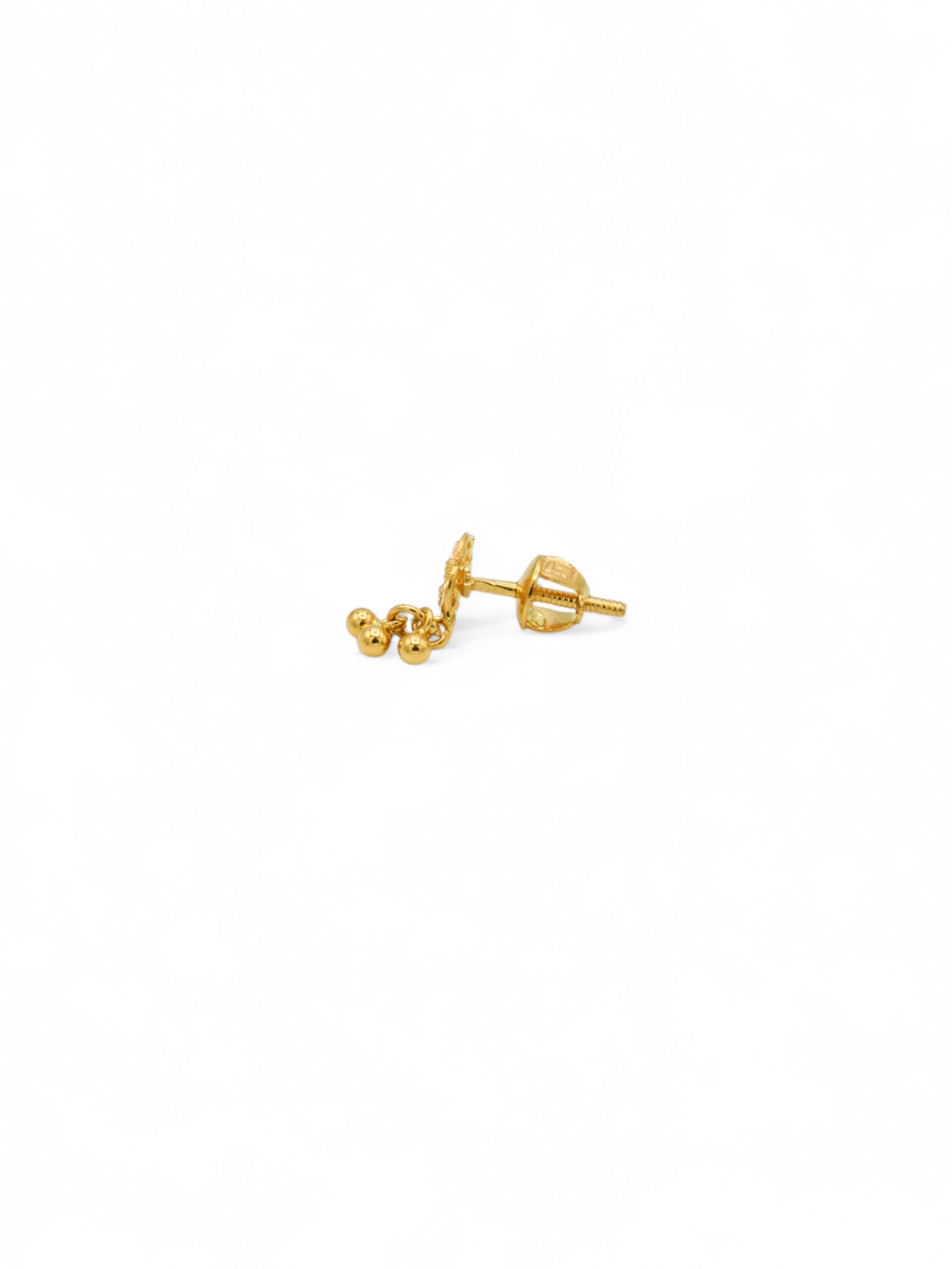 22ct Gold Stud Earrings - Roop Darshan