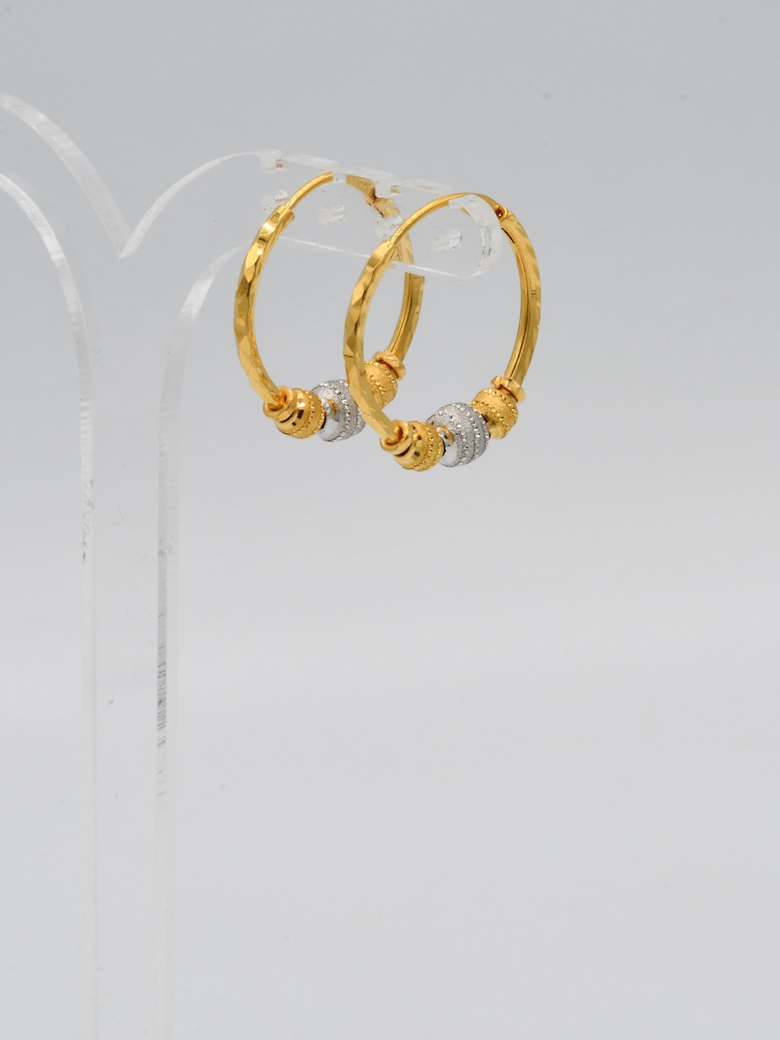 22ct Gold Two Tone Ball Bali - Roop Darshan