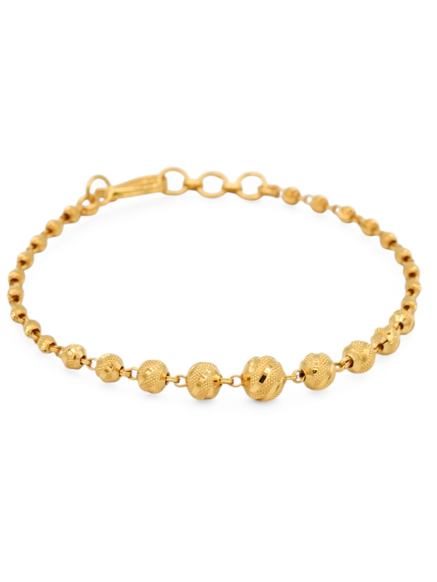 22ct Gold Ball Ladies Bracelet - Roop Darshan