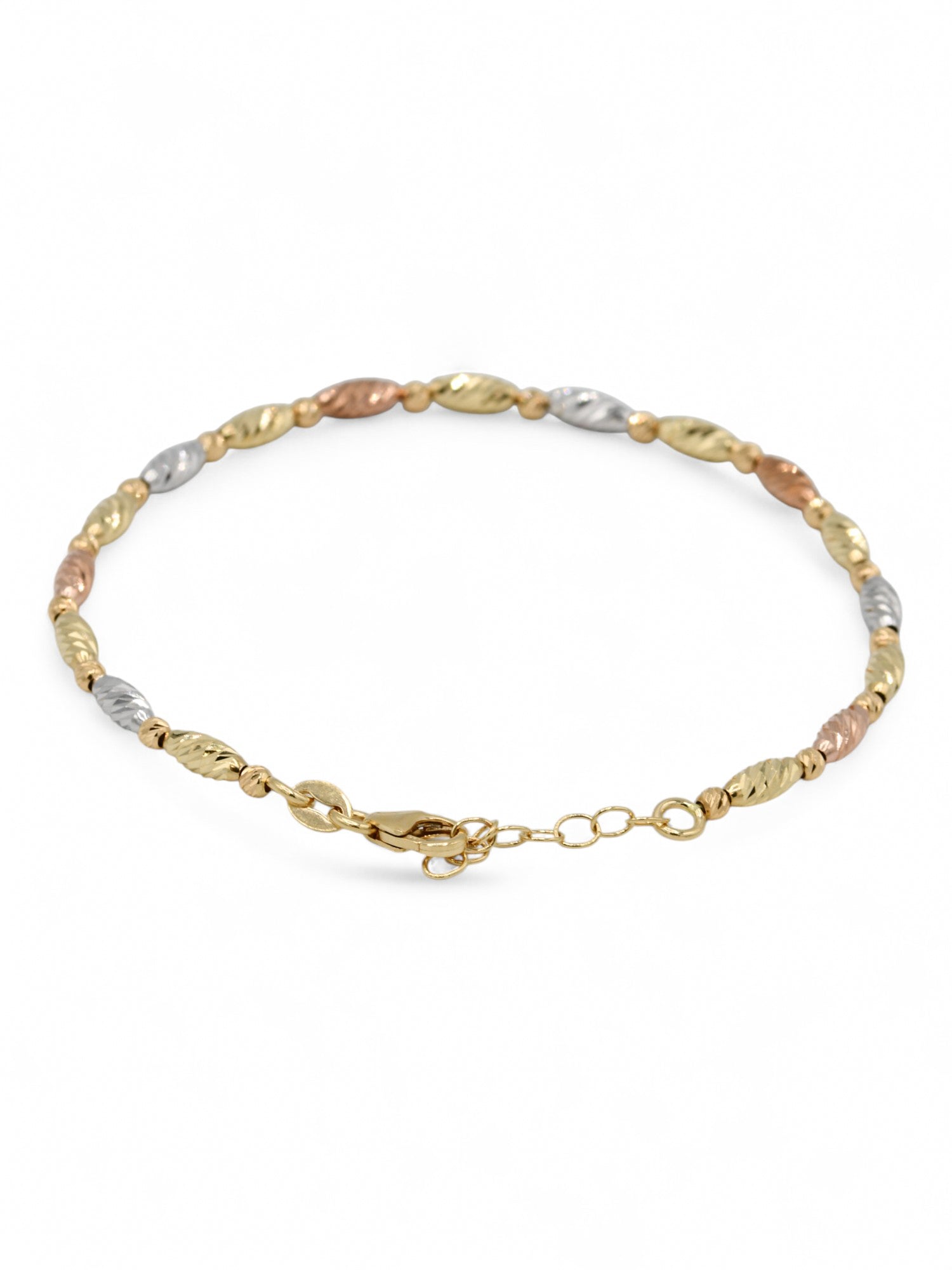 18ct Rose Gold Two Tone Ladies Bracelet - Roop Darshan
