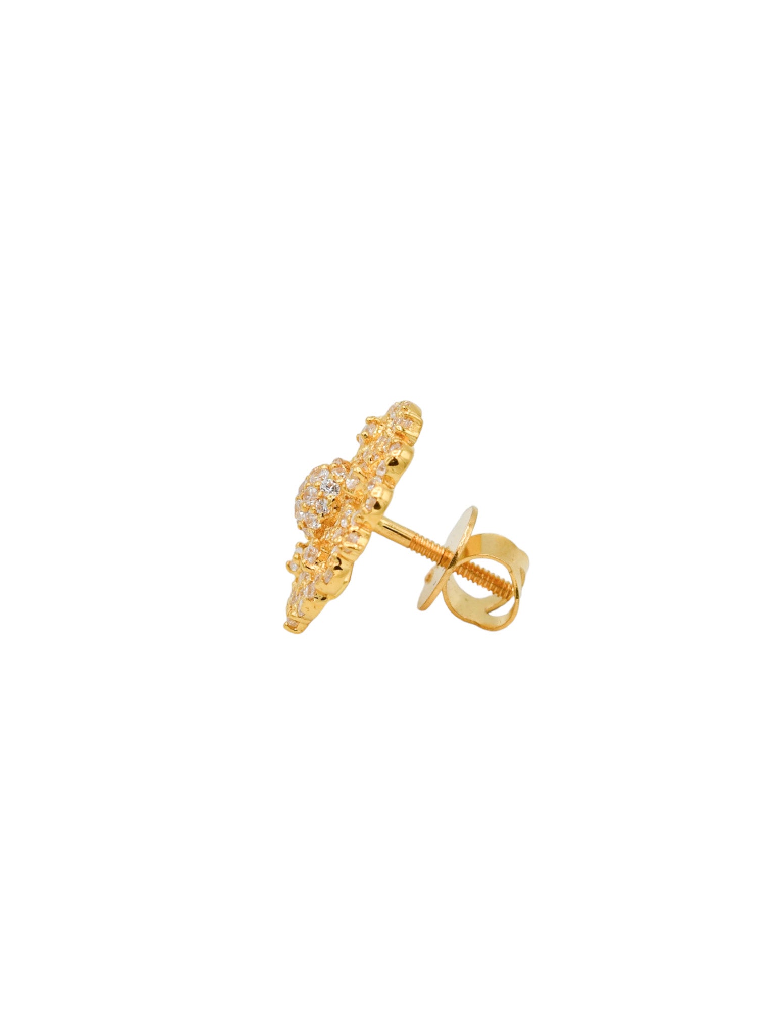 22ct Gold CZ Stud Earrings - Roop Darshan